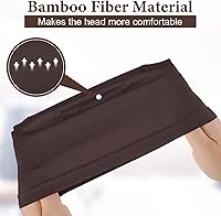 Vista 2 de Janmercy 4 Pcs Bamboo Fiber Wig Caps Bamboo Wig Liner Skull Cap Chemo Headwear Liner Sleep Hat for Hairloss Bald Cancer Women