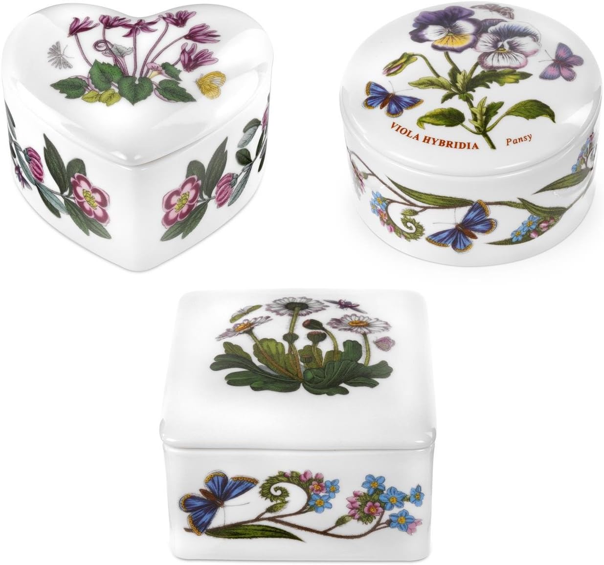 Portmeirion Botanic Garden Covered Boxes, Set of 3