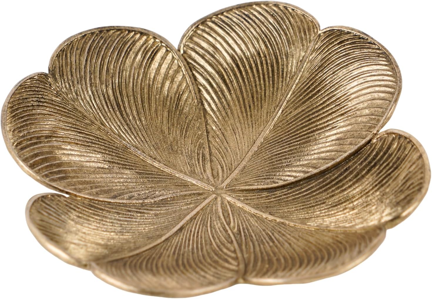 NIKKY HOME Small Jewelry Tray, Vintage Gold Jewelry Dish Tray for Dresser