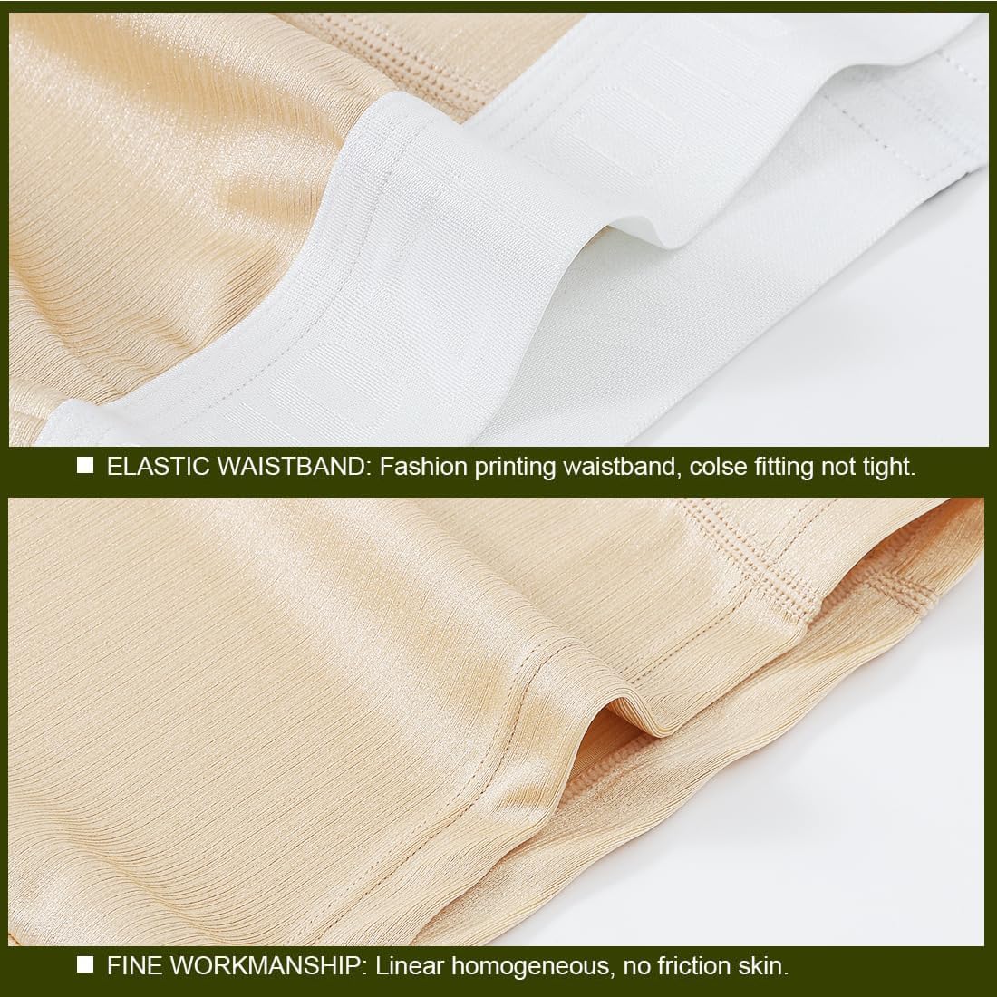 ZONBAILON Mens Underwear Ice Silk Horizontal Fly Boxer Briefs Multipack - Image 4