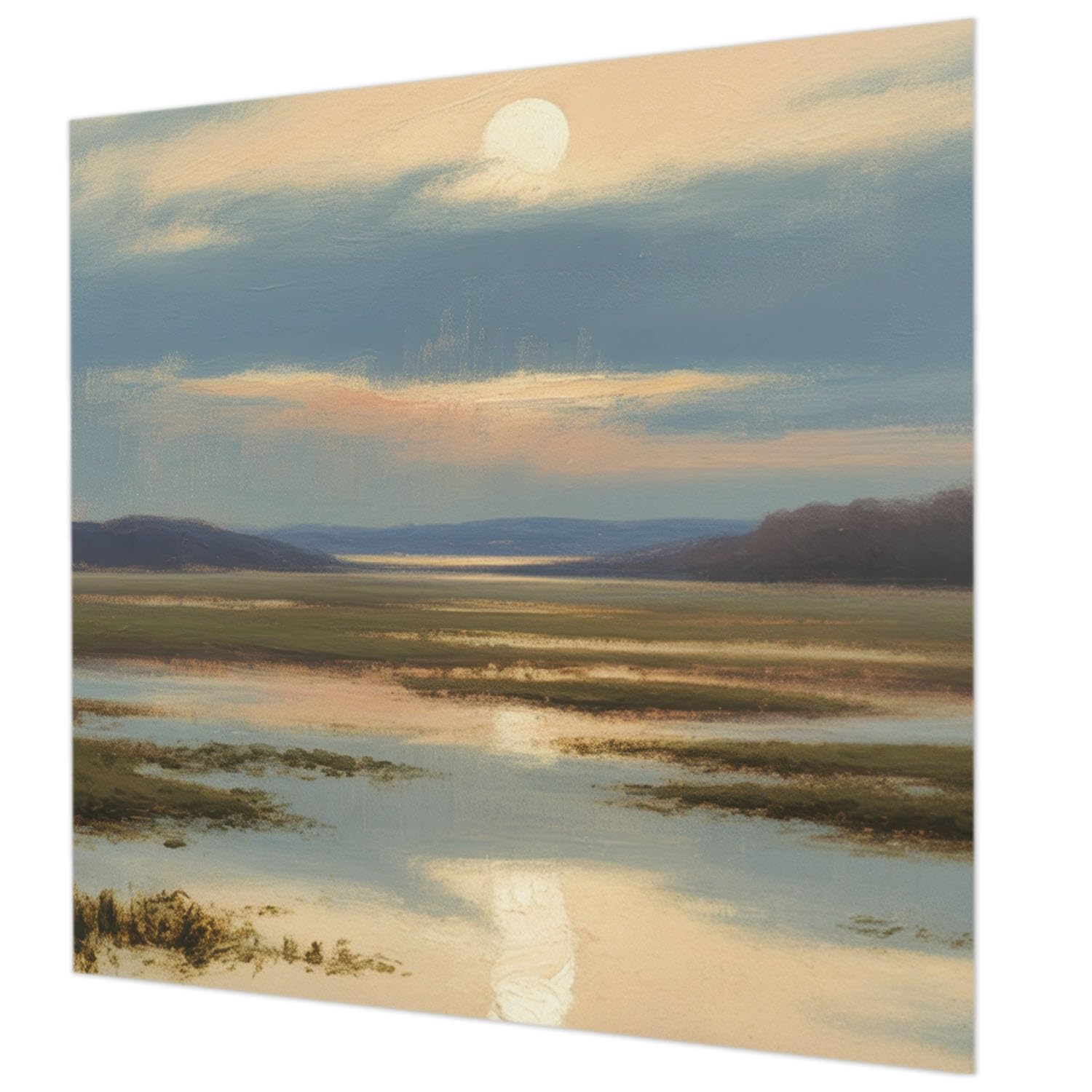 Papier peint panoramique 250x250 cm intissé paysage brumeux salon