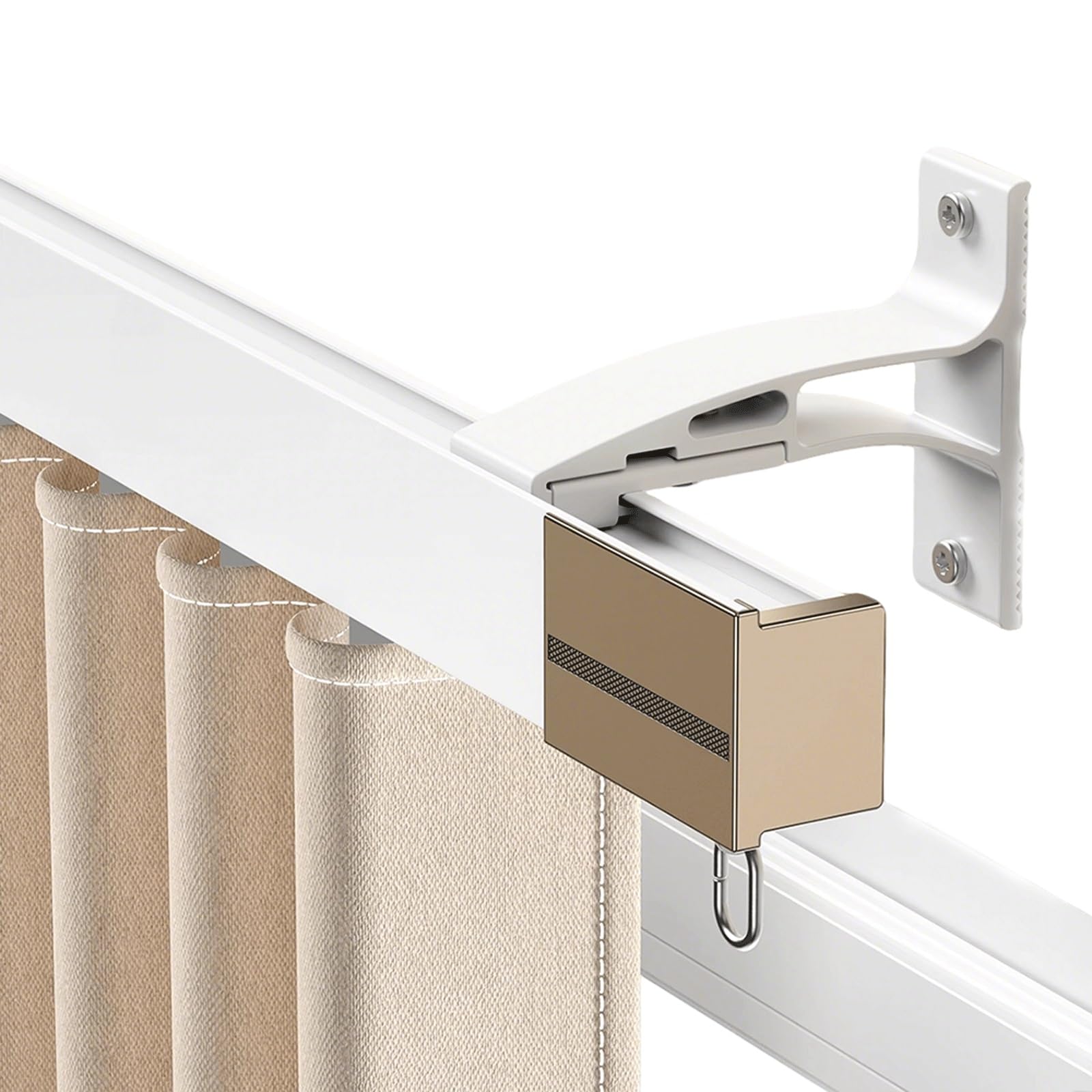 Aluminiowy zestaw szyn do zasłon sufitowych z cichymi rolkami, łatwy montaż, ścianka działowa, prysznic, kamper, przesuwne karnisze, montaż sufitowy lub ścienny, 1,6 m