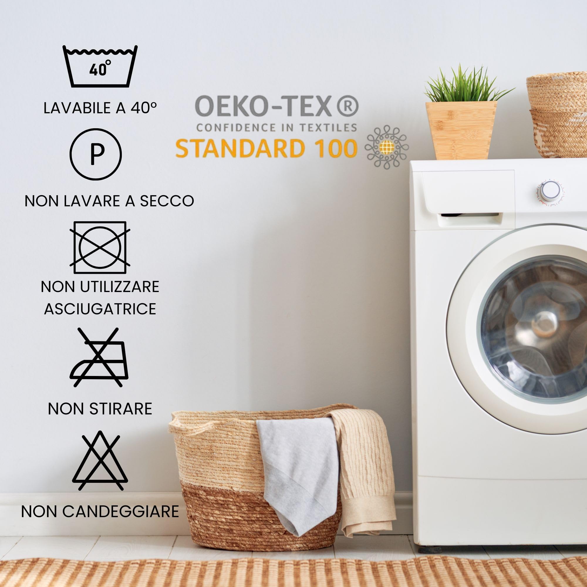 Coprirete Trapuntato Matrimoniale 165x200 cm - Copri Doghe Imbottito Antiacaro - Protezione Letto con Fasce Angolari - Trapuntatura Zig Zag in Microfibra