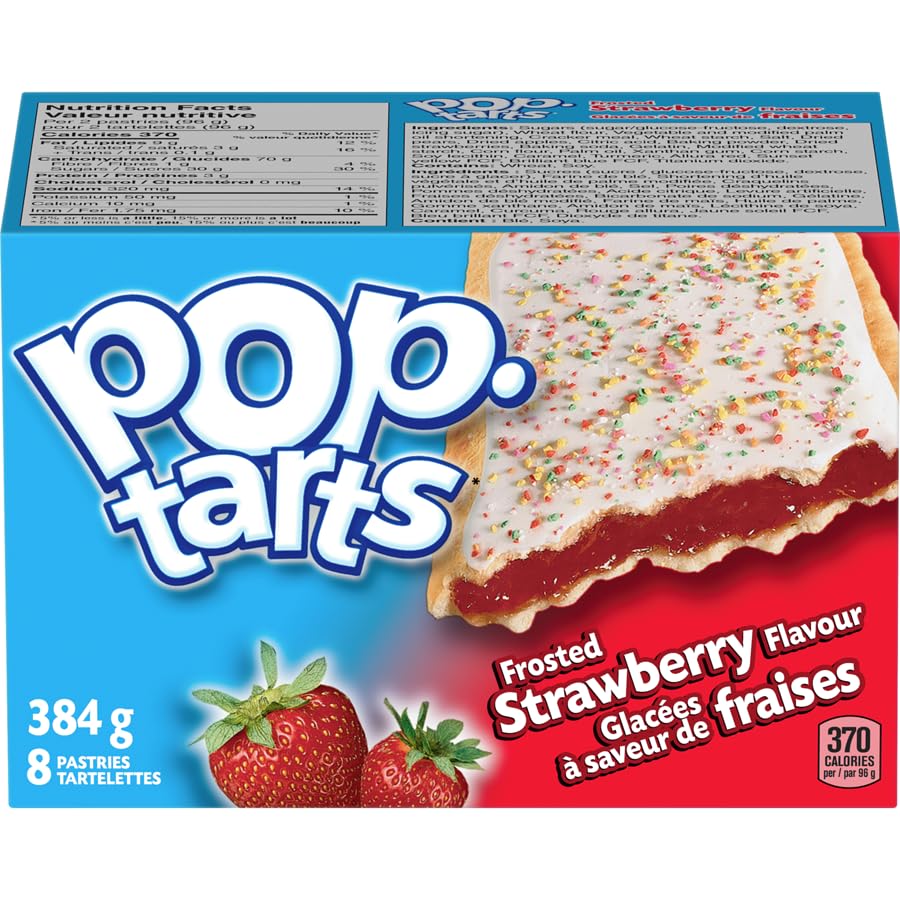 Miniatura 6 de Kellogg's Pop-Tarts pasteles tostadores, fresa esmerilada, 8 pasteles, 384 g13.5 oz (paquete de 3) enviado desde Canadá
