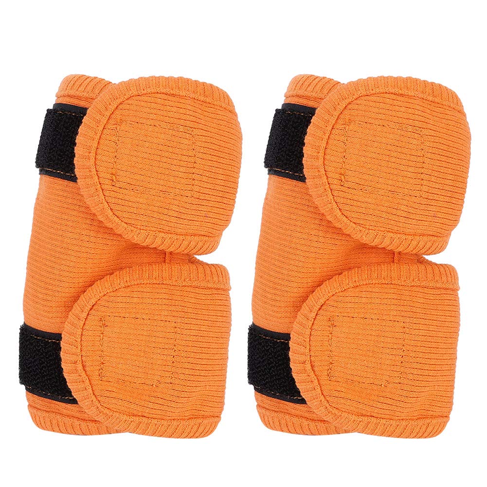 Phefop 2PCS Dog and Cat Leg Braces, Adjustable Elastic Elbow and Knee Joint Support with Hook and Loop Closure, Warm Breathable Recovery Sleeve for Post Surgery Wound Protection (L)