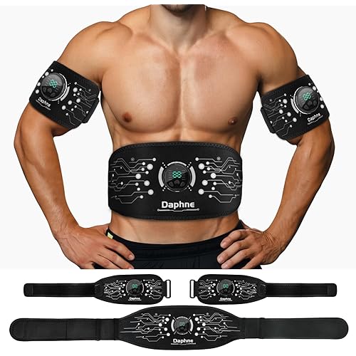 ABS Stimulator, Effective Muscle Stimulator for Abdomen, Ab Stimulator Muscle Toner, Abdominal Toning Belt, Ab Machine Fitness Equipment for Men and Women