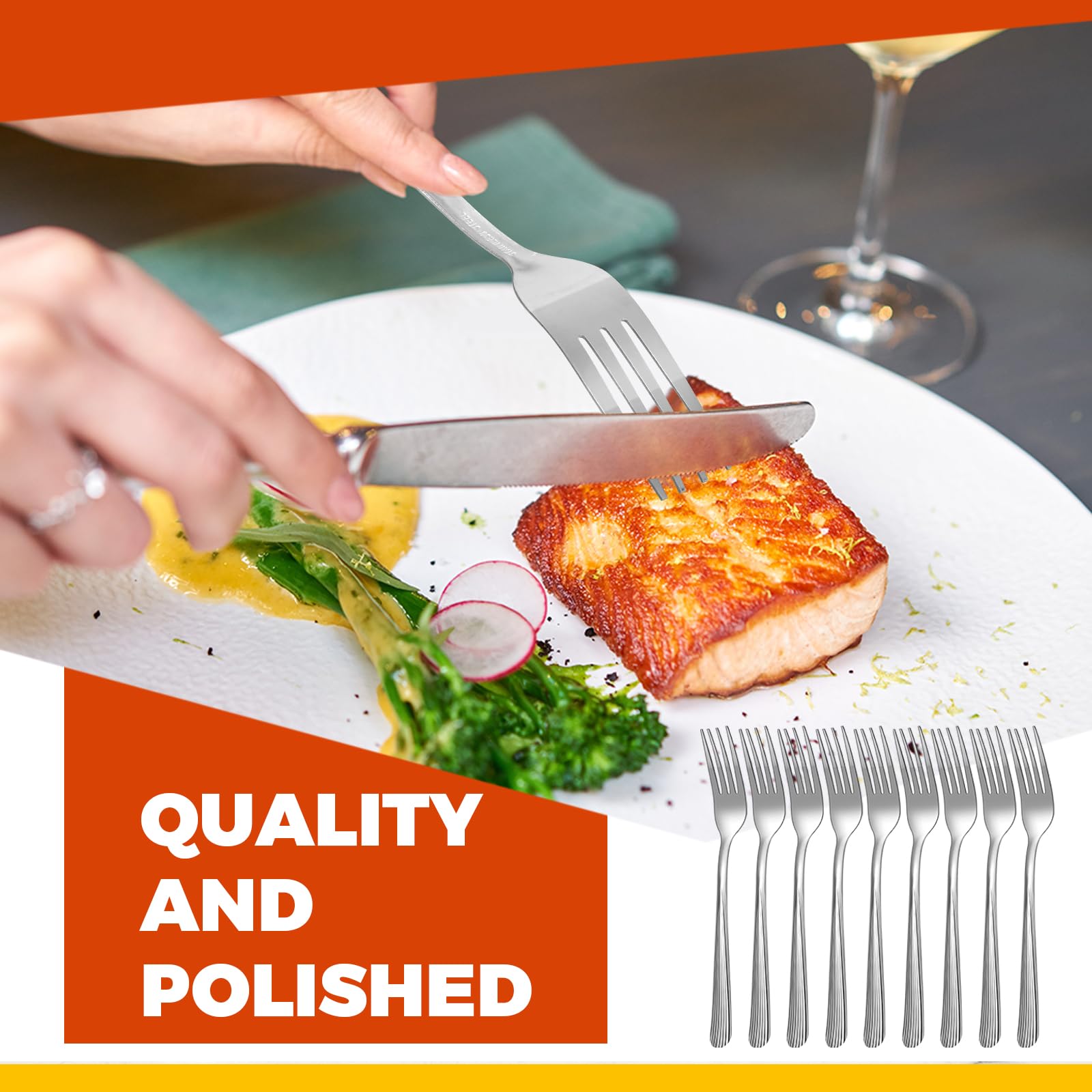 Minatee 100 Pcs Stainless Steel Dinner Forks Bulk 6.9 Inches Metal Forks — Amazon image 6