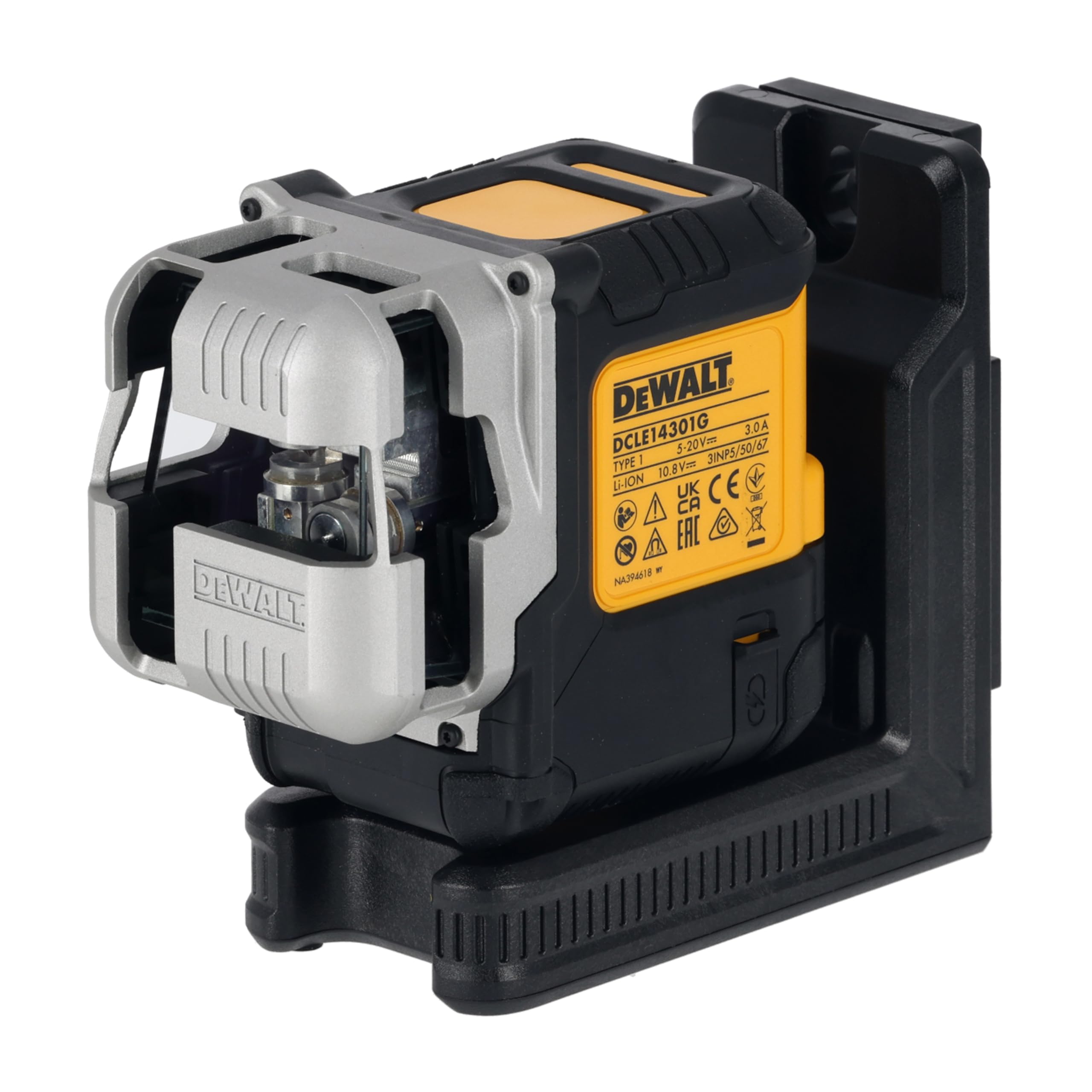 DEWALT Nivel Láser autonivelante de 3 líneas 180° Verde USB (Sin Cargador), DCLE14301GB-XJ