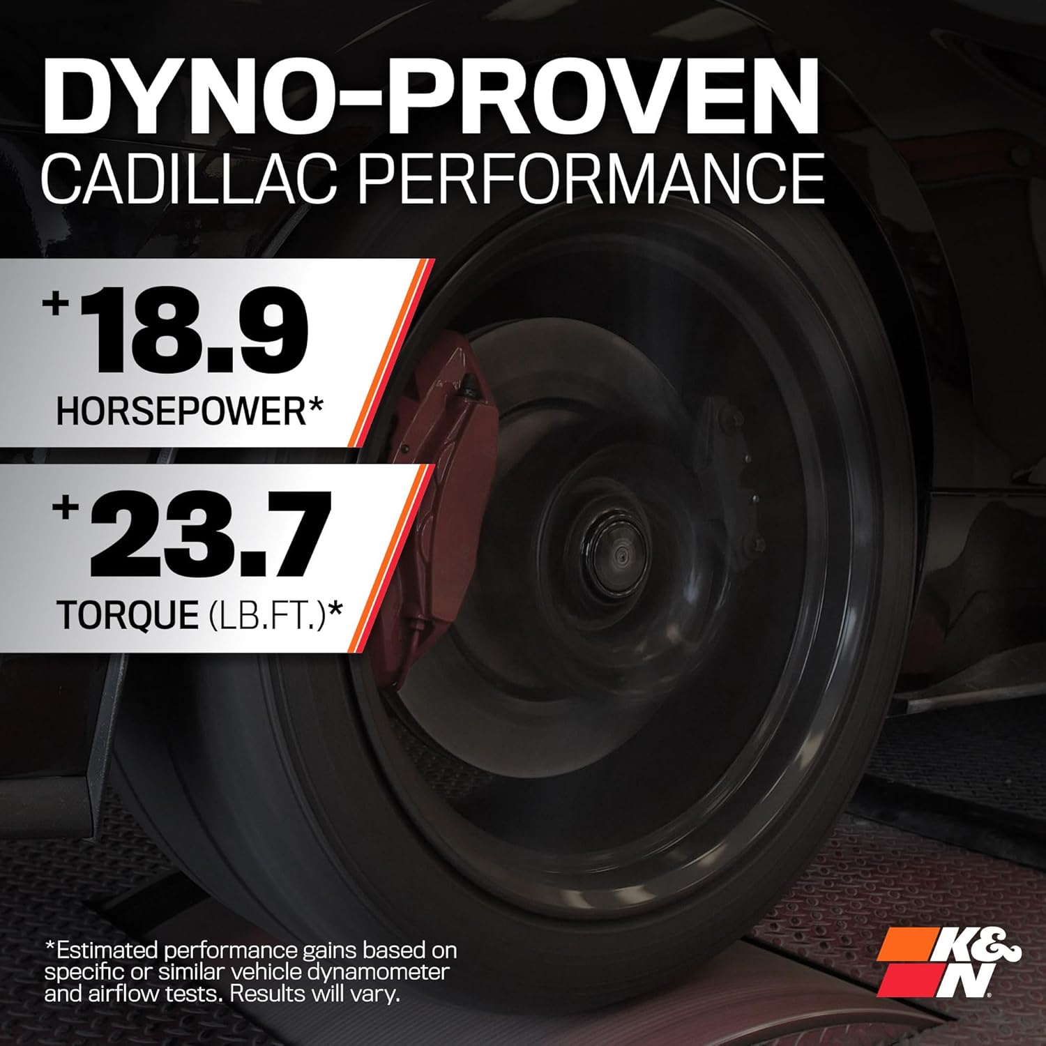 K&N Cold Air Intake System: High-Flow Air Filter, Increase Performance & Acceleration: Compatible with 2022-2025 Cadillac: CT5, 63-3121