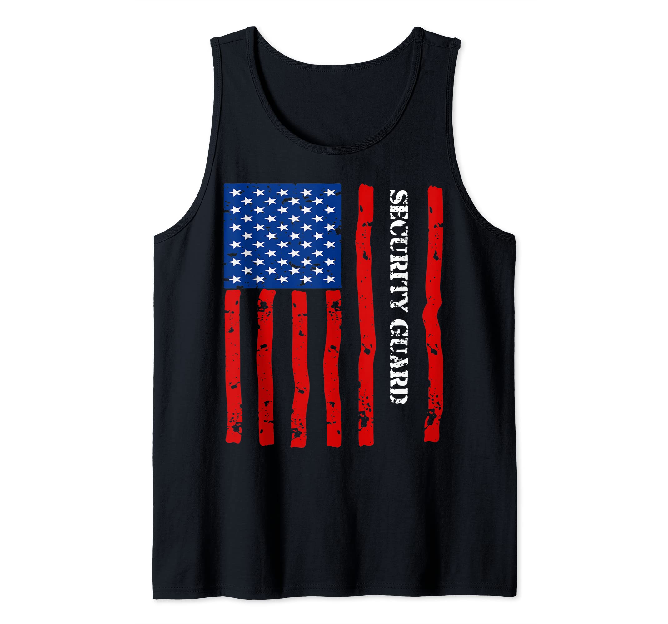 Cool Security-guard Accessories Things Stuff USA Flag Tank Top
