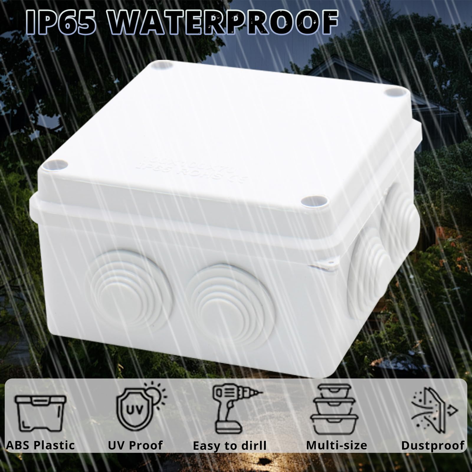 Waterproof Junction Box - IP65 Outdoor Electrical Box -3