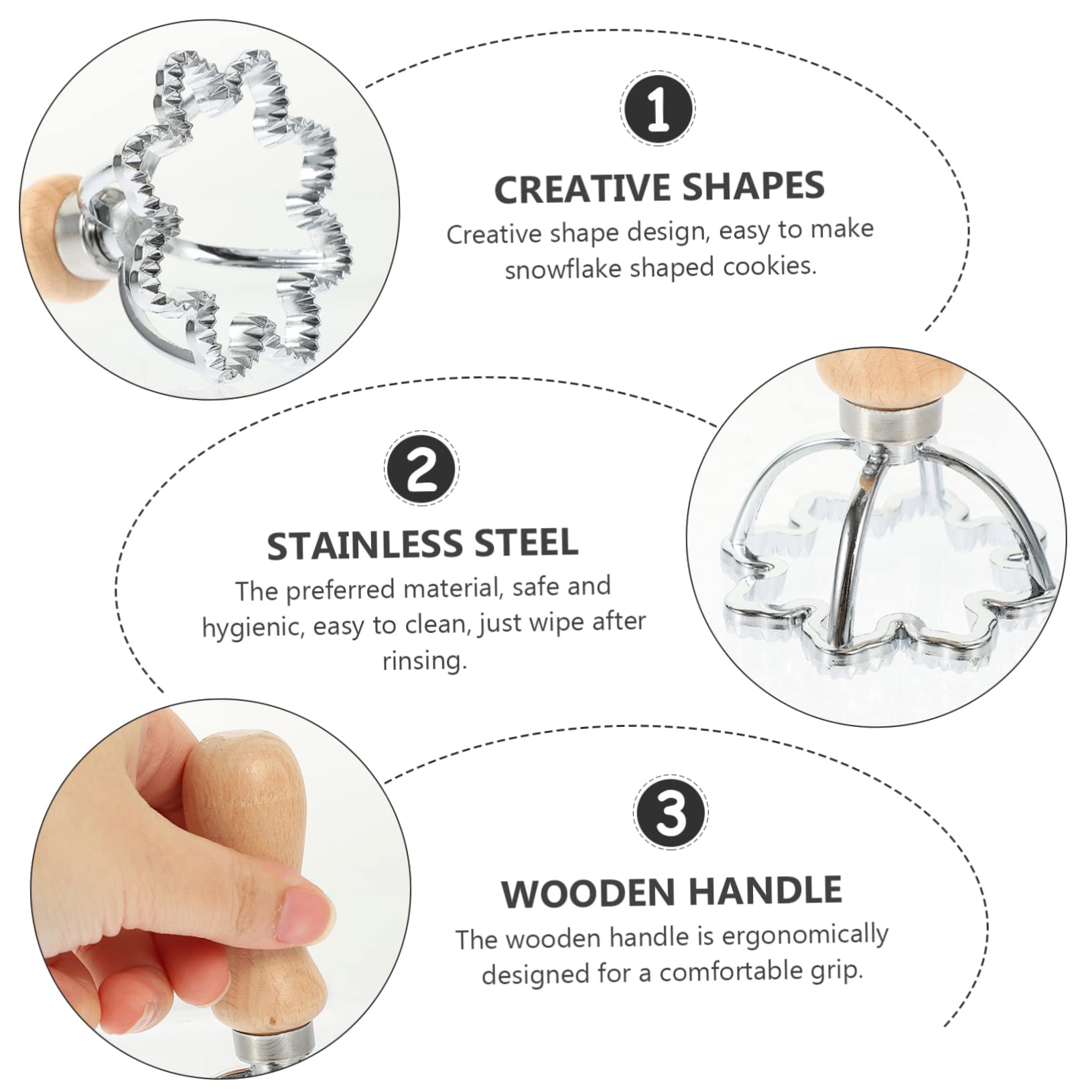 TOPBATHY 10 Stk Knödel Haut Prägeform teigschneider ausstecher für knete Kekshügel Pelmeni-Hersteller backformen formen Knödelschneider für den Haushalt Keksausstecher für den Haushalt Holz