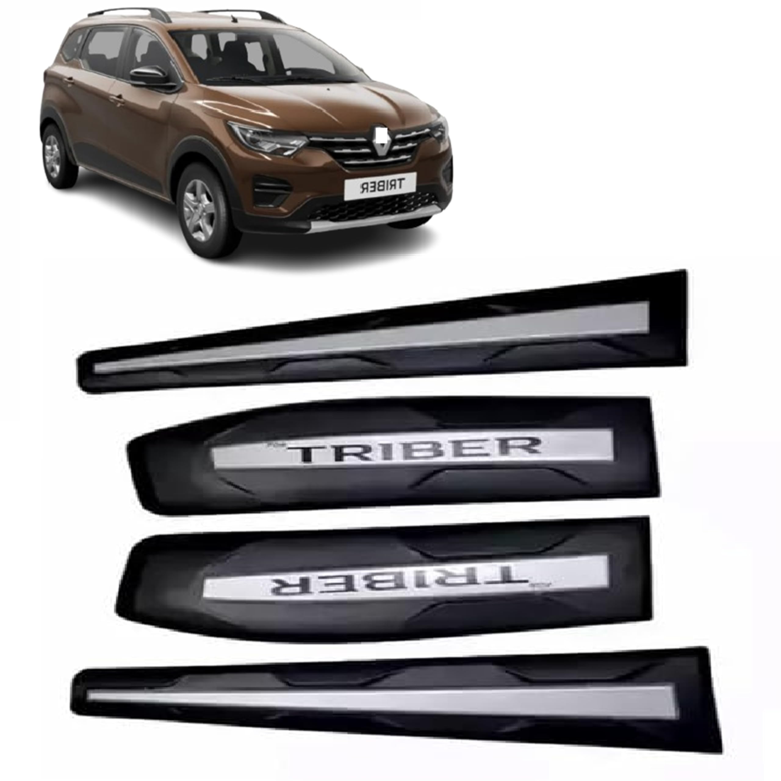 New Car Door Side Beading Cladding for Triber 2025 to 2026 Year Onwards All Models of Side Door Moulding Cladding Decal/Garnish, Black Set of 4 Pcs-image-32
