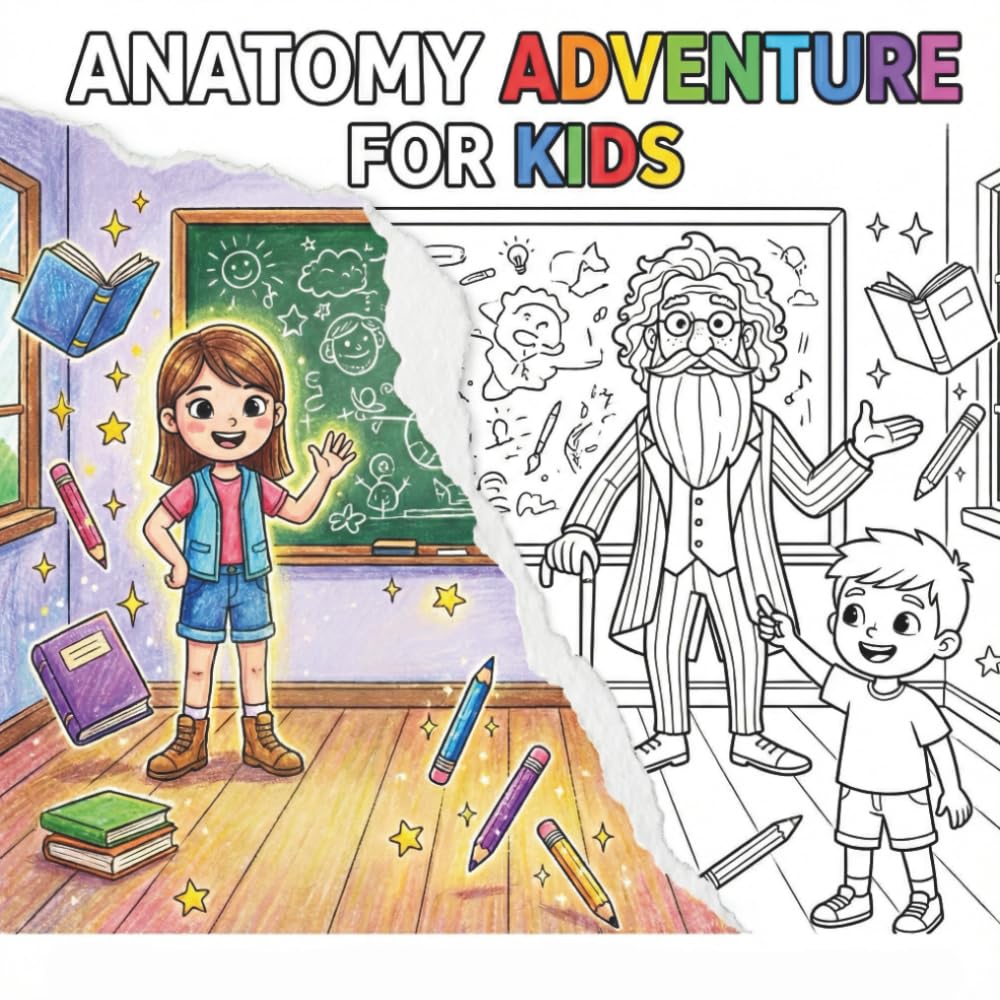 Anatomy Coloring Book For Kids.: Kid-Friendly Human Anatomy Fun Coloring Adventure Through Organs, Systems & Healthy Habits.