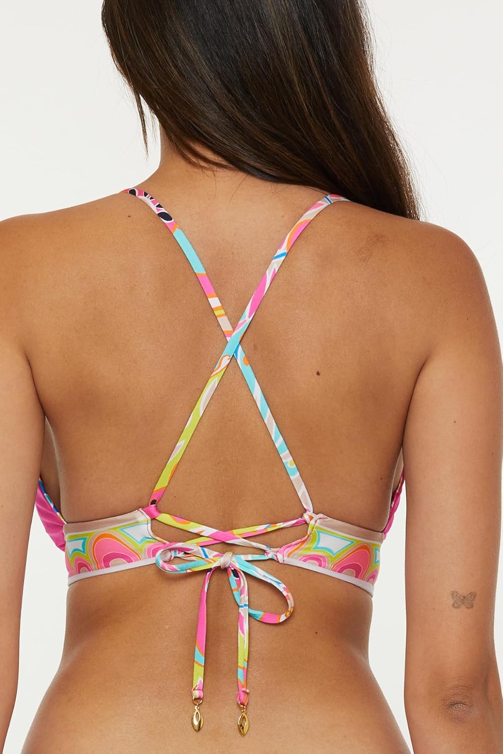 Trina Turk Womens Venus Reversible Halter Bikini Top, Adjustable, Tie Back, Swimwear Separates for Women - Image 6