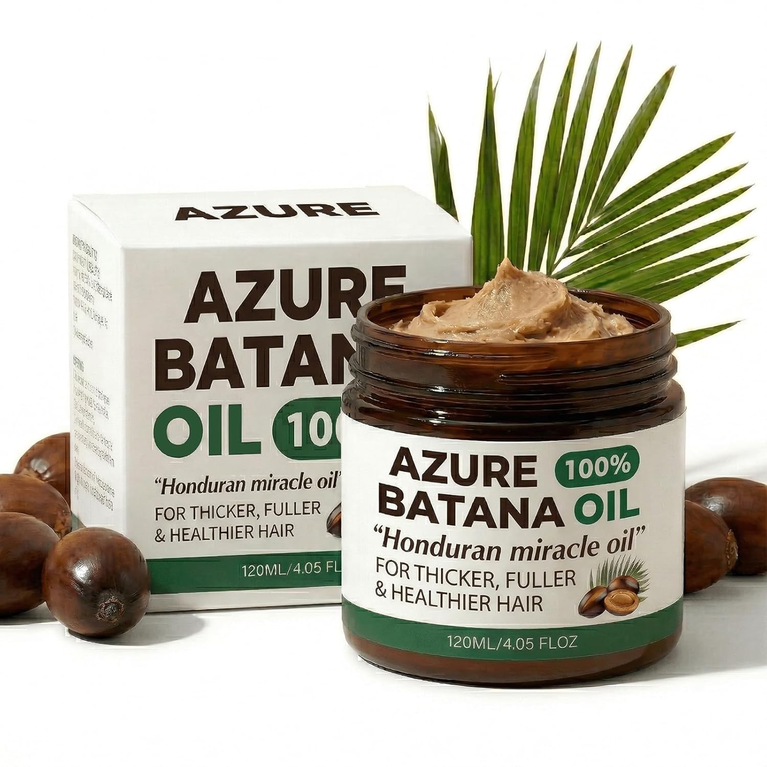 1PCSAzure Batana Oil For Hair Growth,100% Raw Organic Batana Hair Mask from Honduras,Prevents Hair Loss, Promotes Hair Thickness,Natural Hair Growth Oil-4.06 fl (1 pcs)