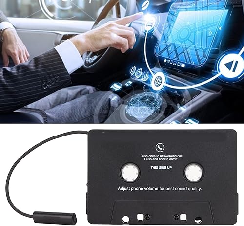 Miniatura 4 de Adaptador de casete Bluetooth para automóvil con estéreo, cinta de casete a adaptador auxiliar, adaptador de casete para teléfono celular, tableta,