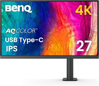 BenQ Japan PD2705UA AQCOLOR Series Designer Ergonomic Monitor, 4K 27-inch, IPS, Non-Glare, Wide Color Gamut, HDR10, USB-C 65W Power Supply, HDMI, DP, KVM Function, PIP, PBP, Speaker Included 2.5W x 2 | USB-C 65W ,M-book , , , , 2.5W x2, , ,HDMI,DP, ,PC , ,