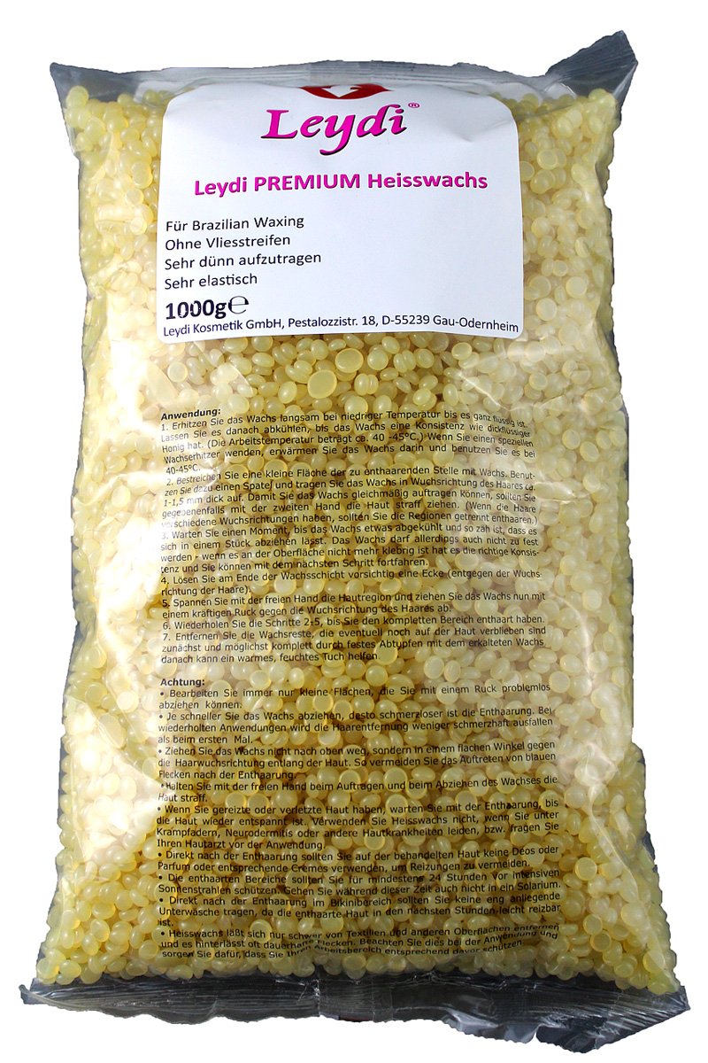 Leydi PROFI Heisswaxset Premium Honig - Brazilian Waxing Komplettset für Prof...