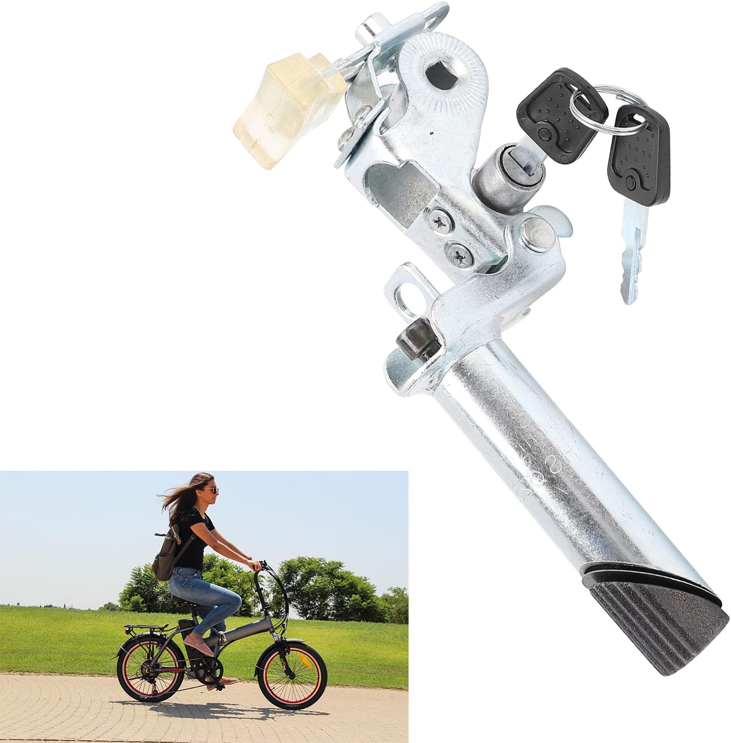 Metal Electric Seatpost Foldable with AntiTheft Key Internal Lock Accessories