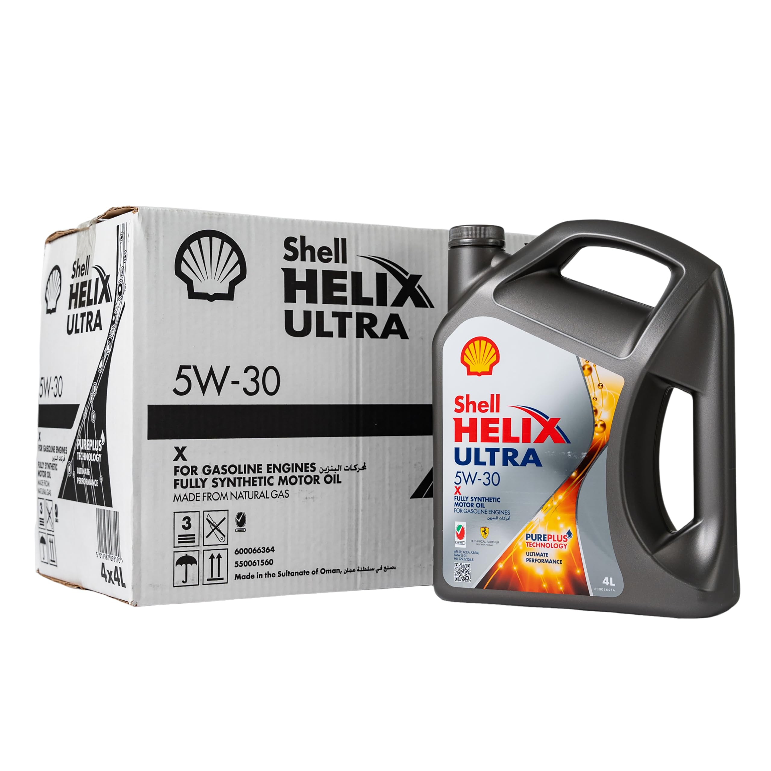 Shell Helix Ultra 5W-30 -Carton (4 Liter x 4 pcs) Fully Synthetic Motor Oil