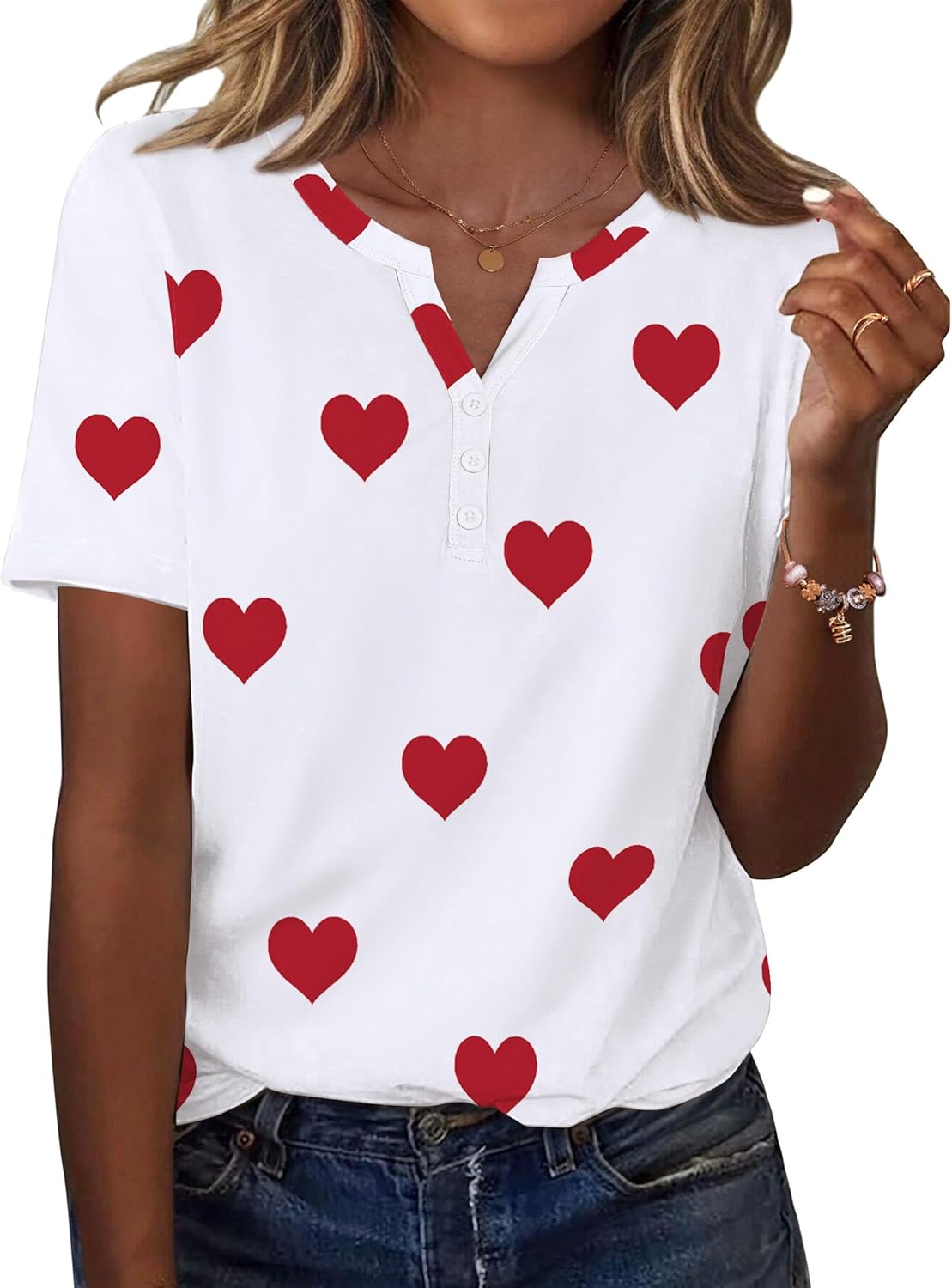 Zeagoo Womens Summer Tops Casual Short Sleeve V Neck Shirts Business Dressy Work Blouses