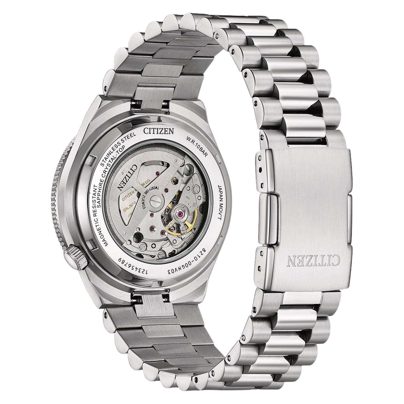 Citizen Herrenuhr Tsuyosa Shore Automatik mit Edelstahl Armband und Saphirglas 10 ATM