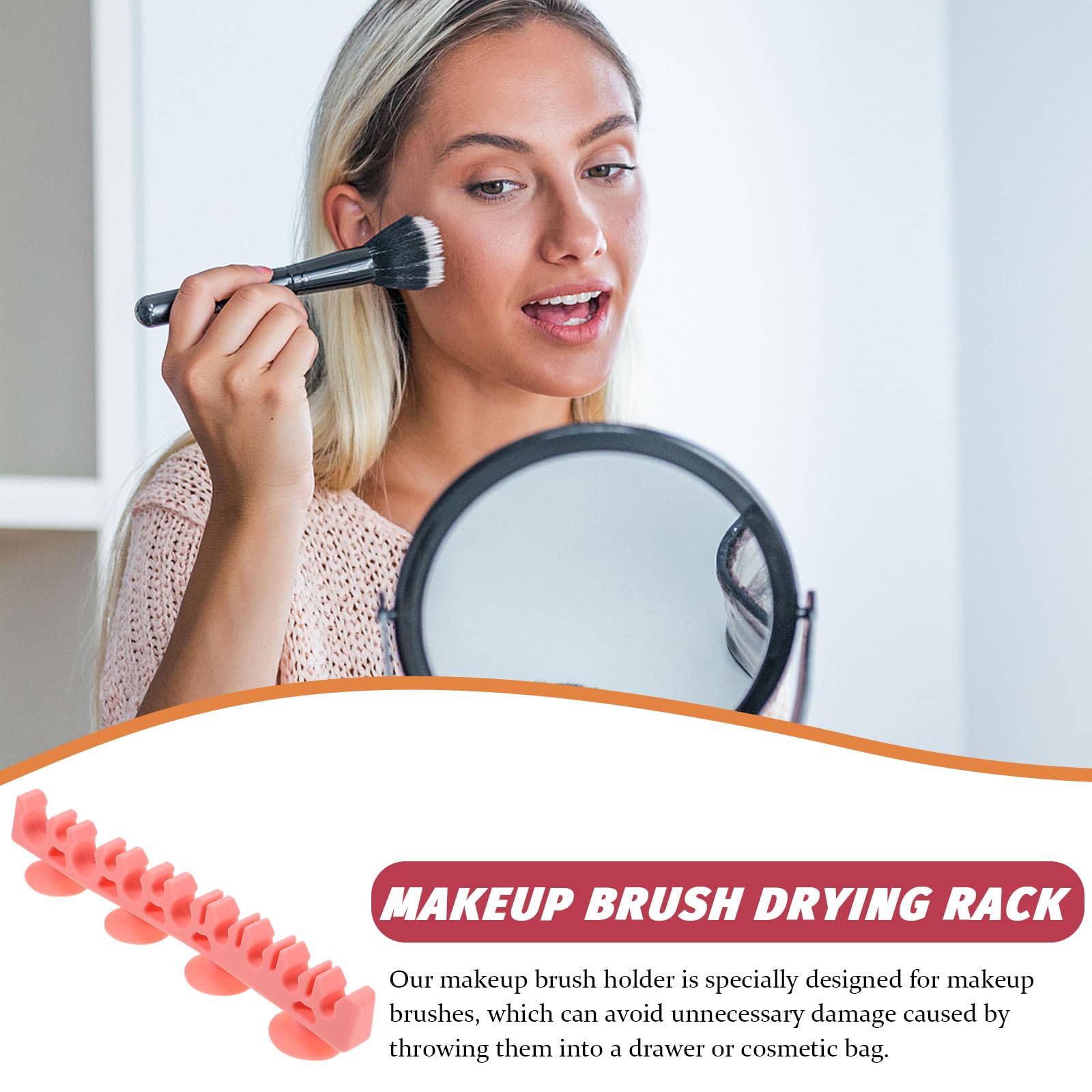 FOMIYES Makeup Brush Drying Rack Brush Drying Holder with Suction Cup Silicone Makeup Brush Drying Rack Cosmetic Brush Dryer Stand Portable Washing Tool Black Silicone Makeup Brush Holder