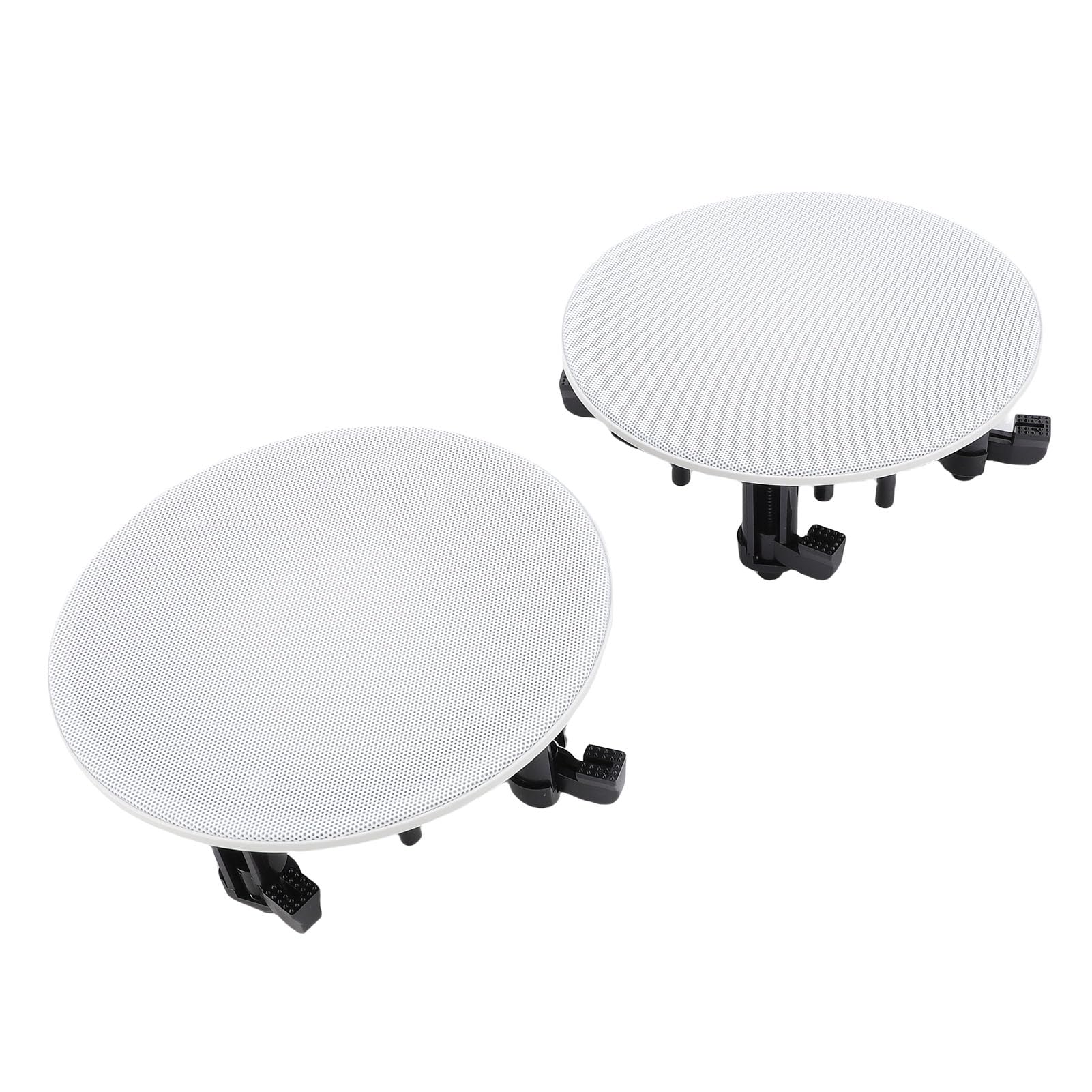 VBESTLIFE 2PCS 6.89in White Ceiling Speaker Covers, Magnetic Round Speaker Grille Woofer Cover Guard Protector Replacement Round Metal Grills