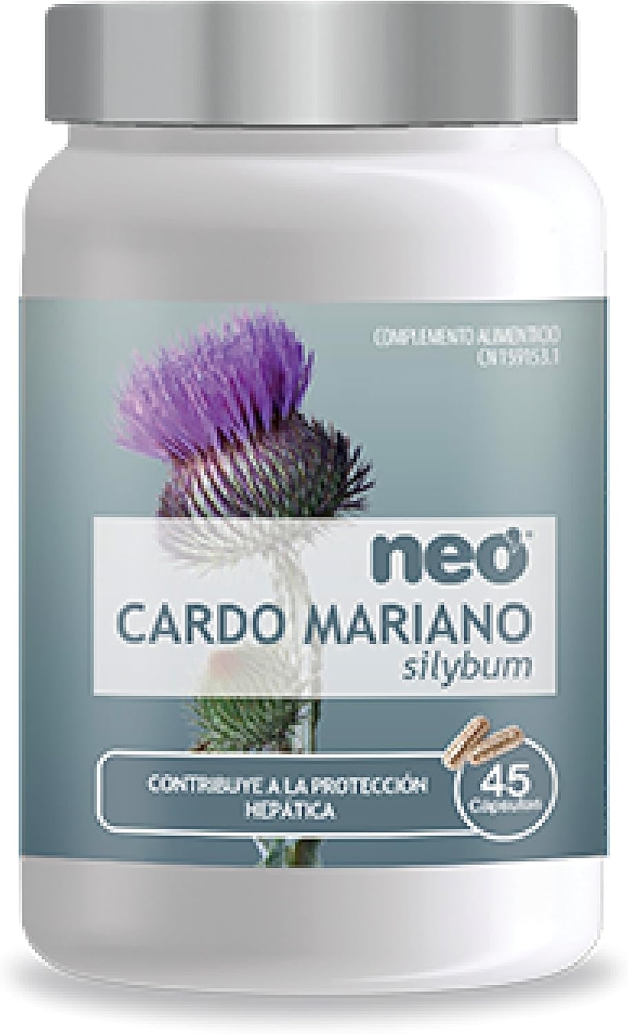 Mariadistelzaadextract | 45 capsules | 200 mg | Helpt bij het reinigen en beschermen van de lever | Natuurlijk voedingssupplement