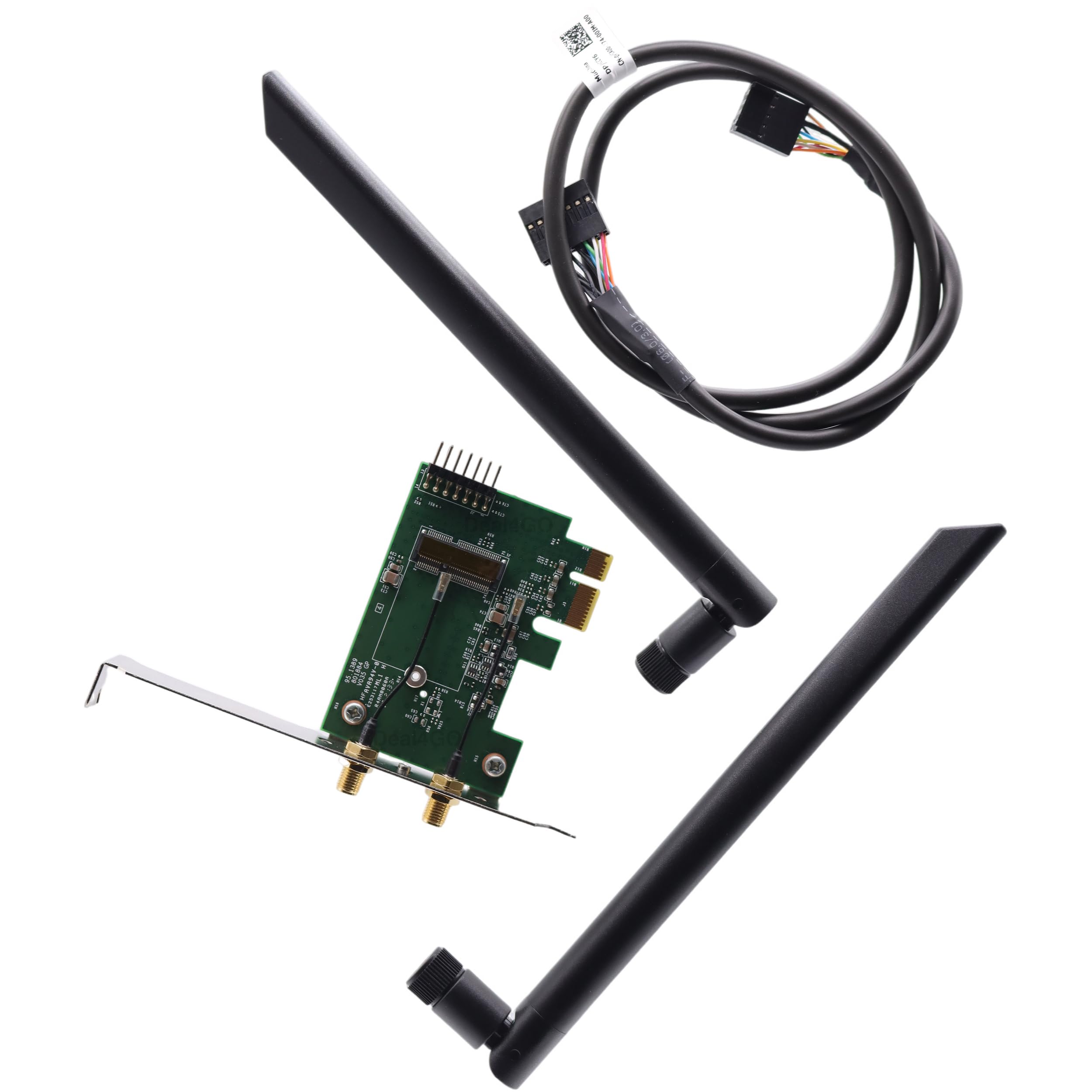 Deal4GO Adaptateur WiFi sans fil PCIe vers M.2 7HP8W 07HP8W avec câble BT de remplacement pour Dell Precision 5820 7920 5860 7960 7820 7875 (pas de carte Wi-Fi)