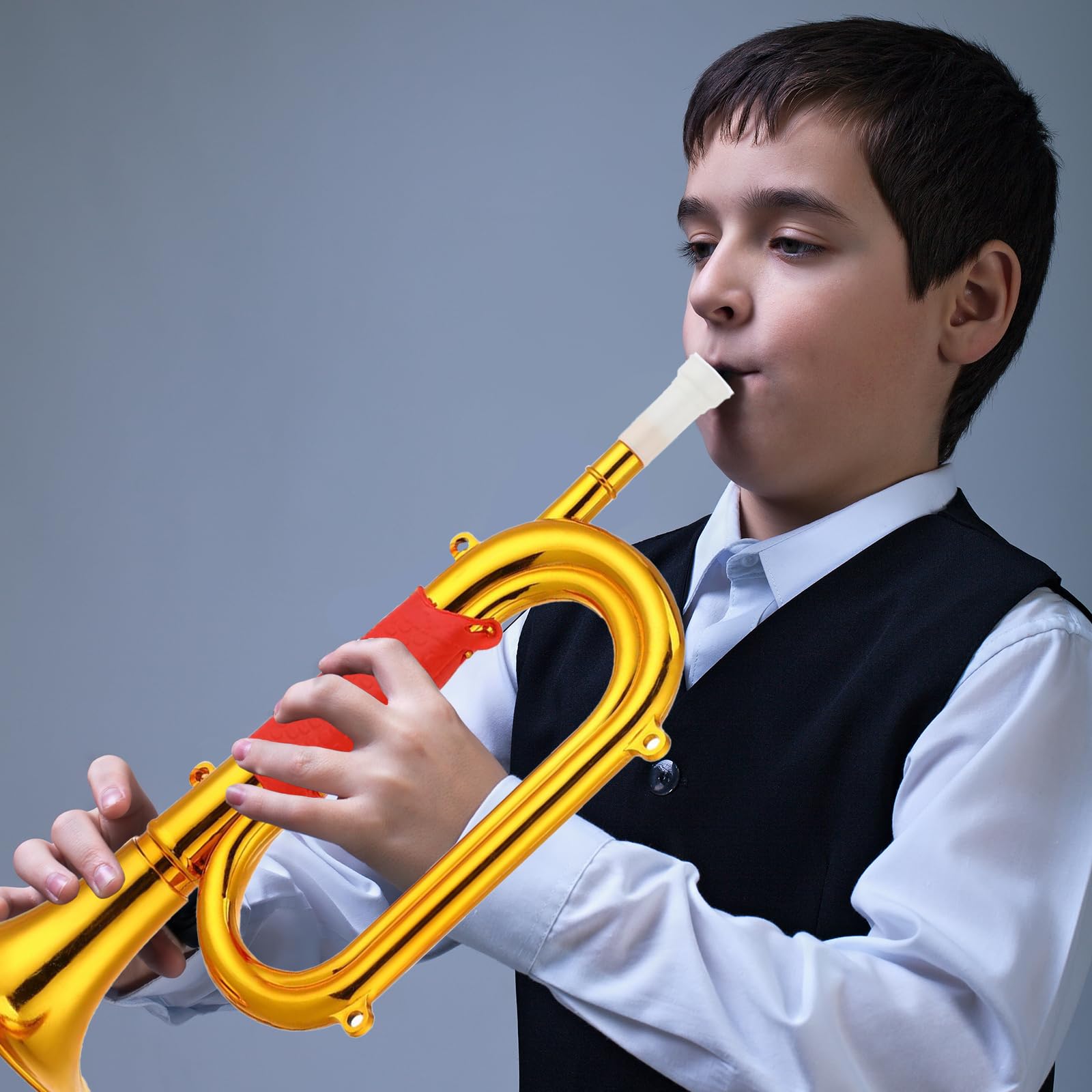 Nereds 2pcs Plastic Bugle Toy Trumpet Musical Toy Kids Musical Instrument for Boys Girls Performance Practice Cheerleading Props Educational Toys - Image 3