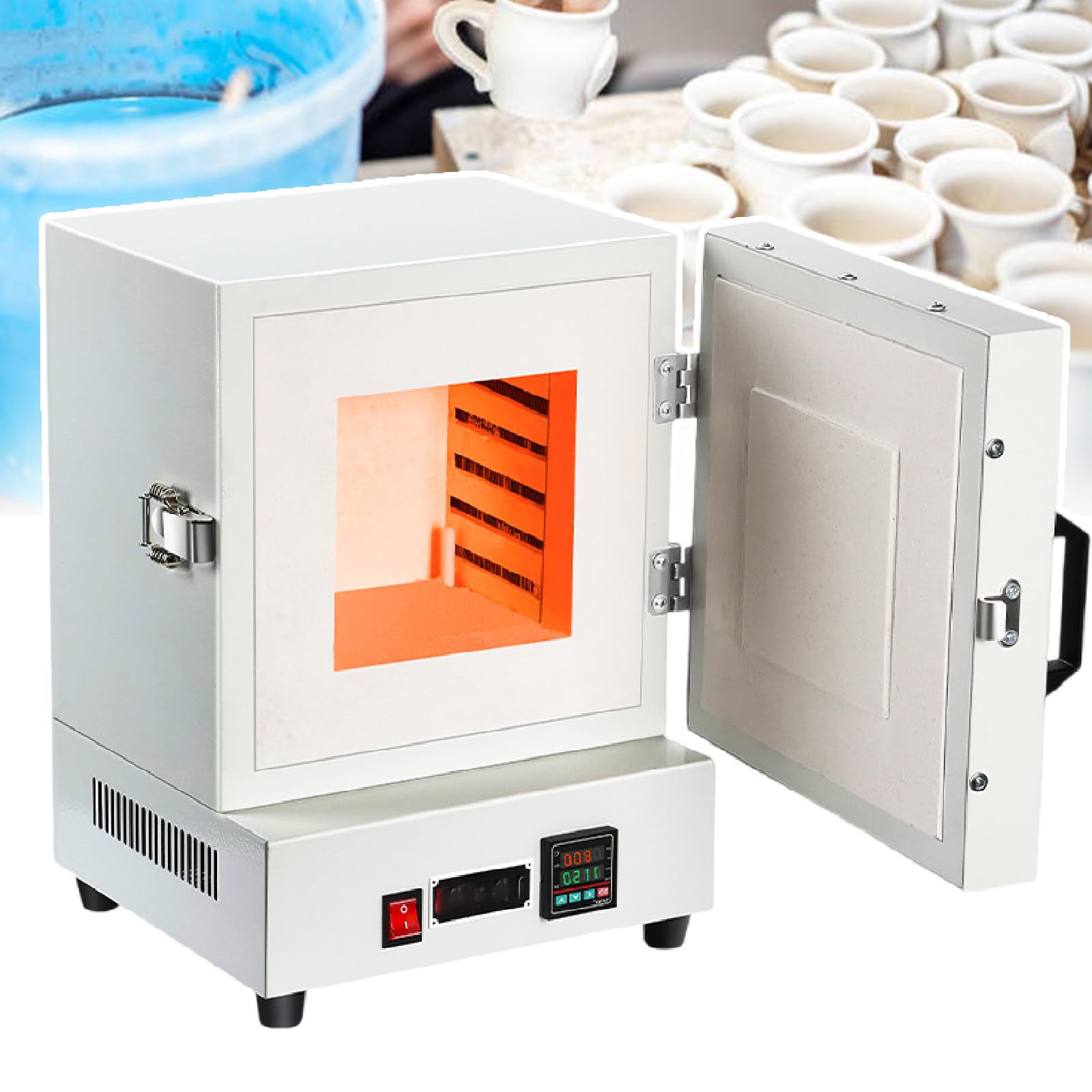 2000w Electric Kiln Furnace, 1150°C Muffle Oven With Uniform Heating & Lcd Display, Digital Lab Oven, Electric Ceramic Laboratory Muffle Furnace, For Dentistry, Ceramic Works