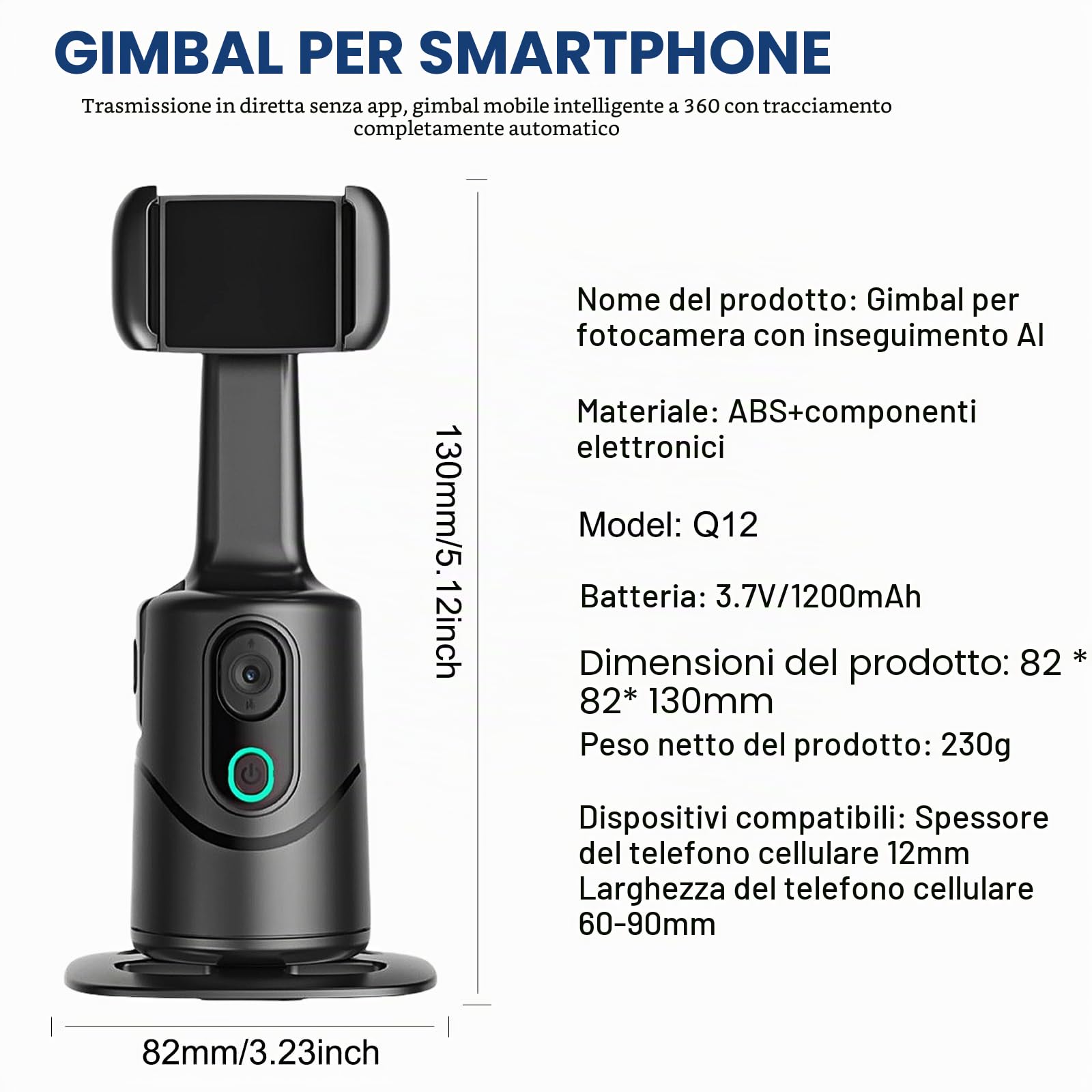 PORFOYO Gimbal per cellulare — immagine 2 di 14