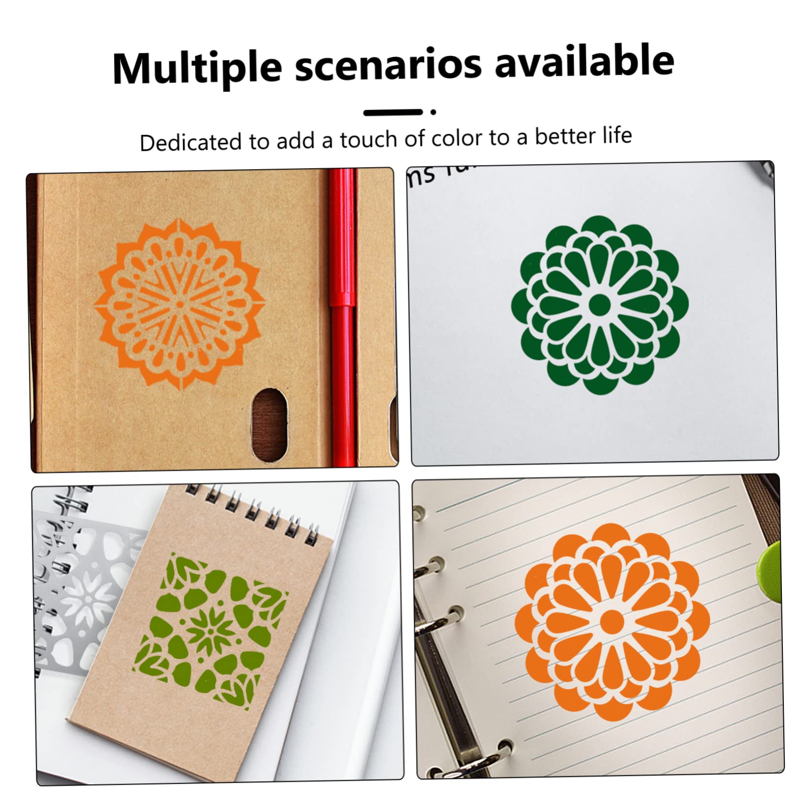 TEHAUX 48pezzi Stencil per Pittura Mandala Modelli Riutilizzabili per Creativi e Facili da Usare per Decorare Muri Pavimenti e Libri
