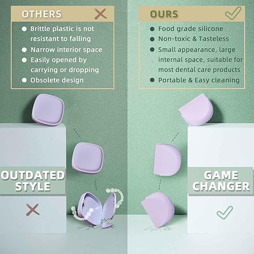 Miniatura 9 de Funda de silicona suave y mejorada para alineador, funda delgada para dentadura parcial, soporte para contenedores de protección nocturna con cordón