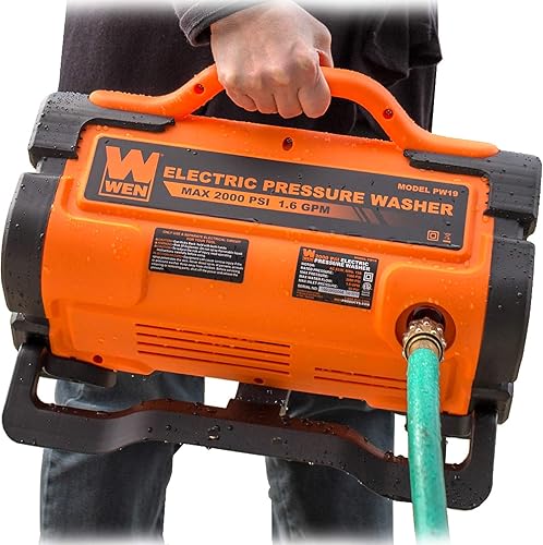 Miniatura 3 de WEN PW1900 2000 PSI 1.6 GPM 13-Amp Lavadora a presión eléctrica de flujo variable, color negro
