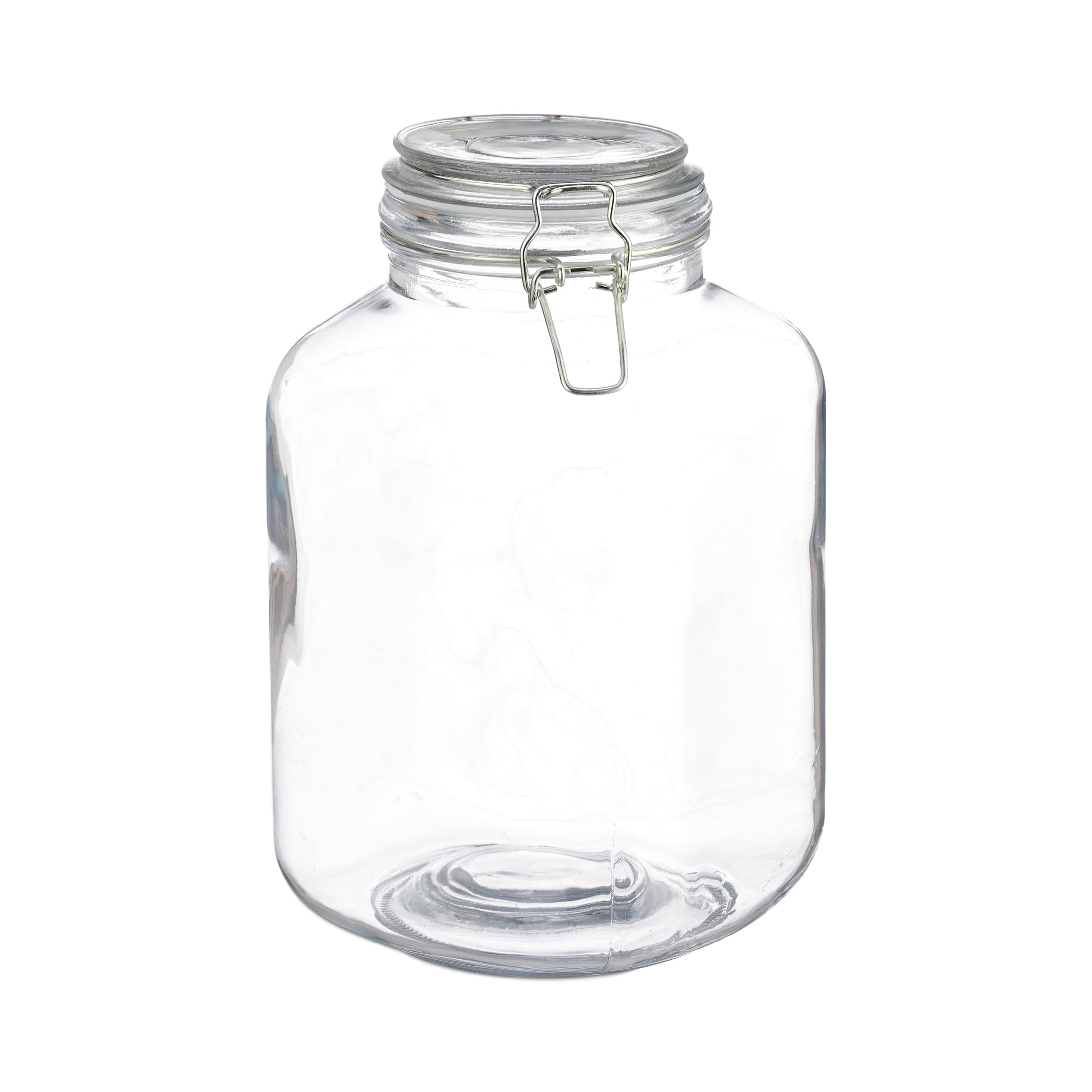 Relaxdays - Tarro de cristal, lote de 16, 3 litros, conservas grandes, hermético, cierre hermético, XXL, transparente