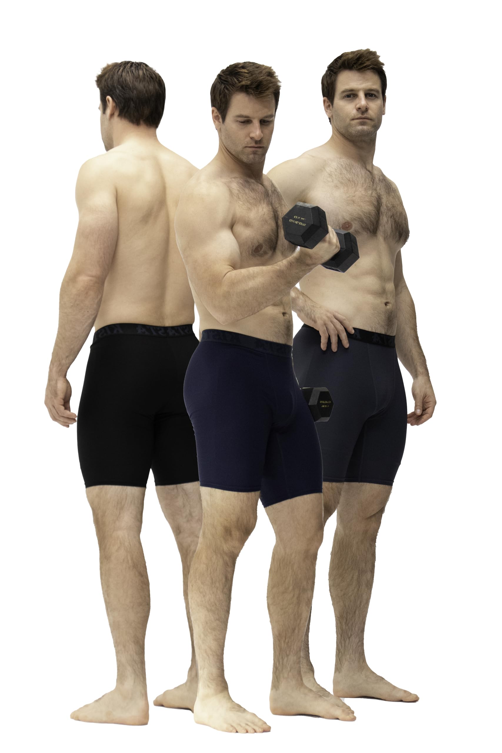 KISTA 3 Pack Men's Athletic Cool Dry Compression Shorts, Sports Performance Active Running Tights