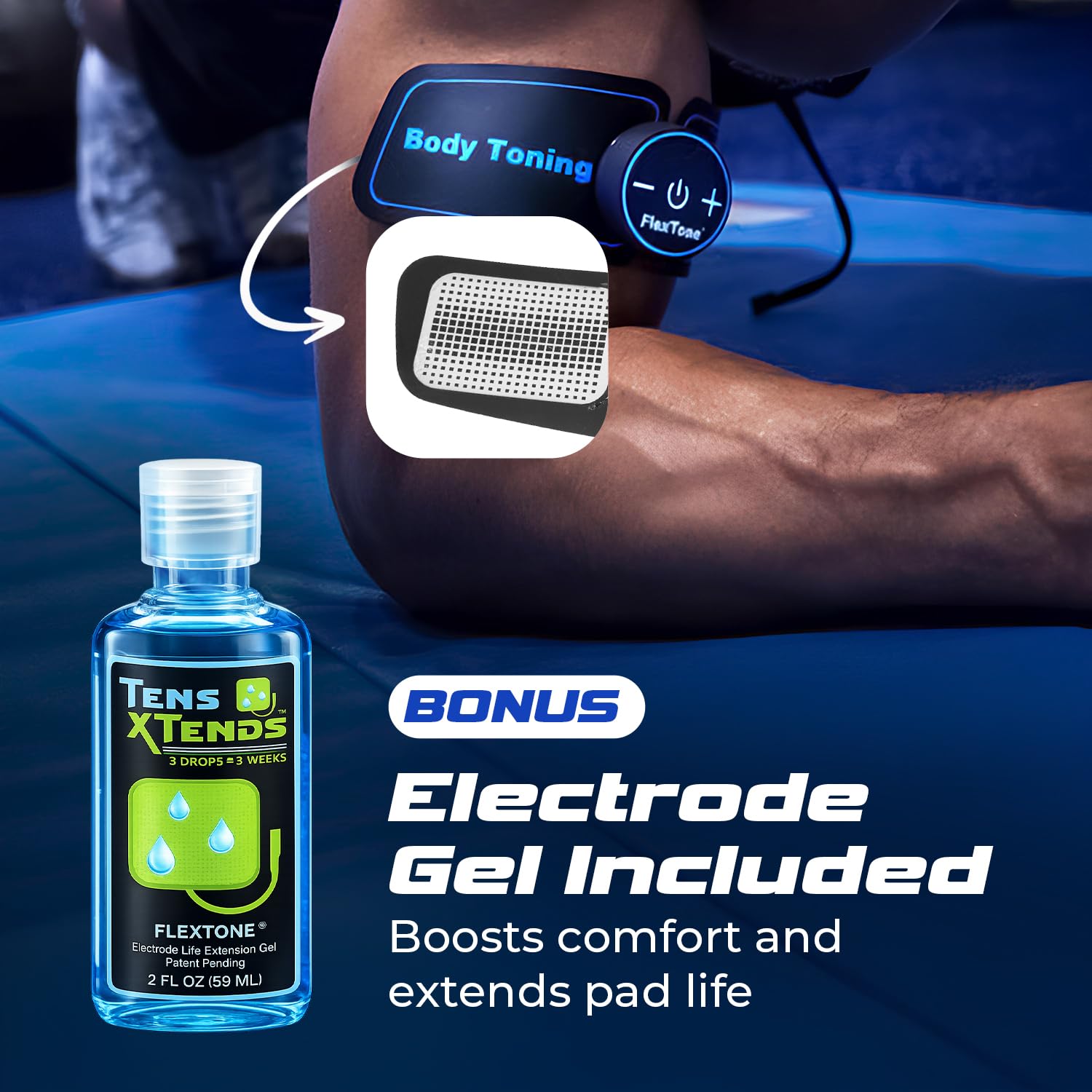 Abs Stimulator Muscle Toner - FDA Cleared - Rechargeable Wireless EMS Massager - The Ultimate Electronic Power Abs Trainer for Men Women & Bodybuilders - Abdominal, Arm & Leg Training (3 Motors)