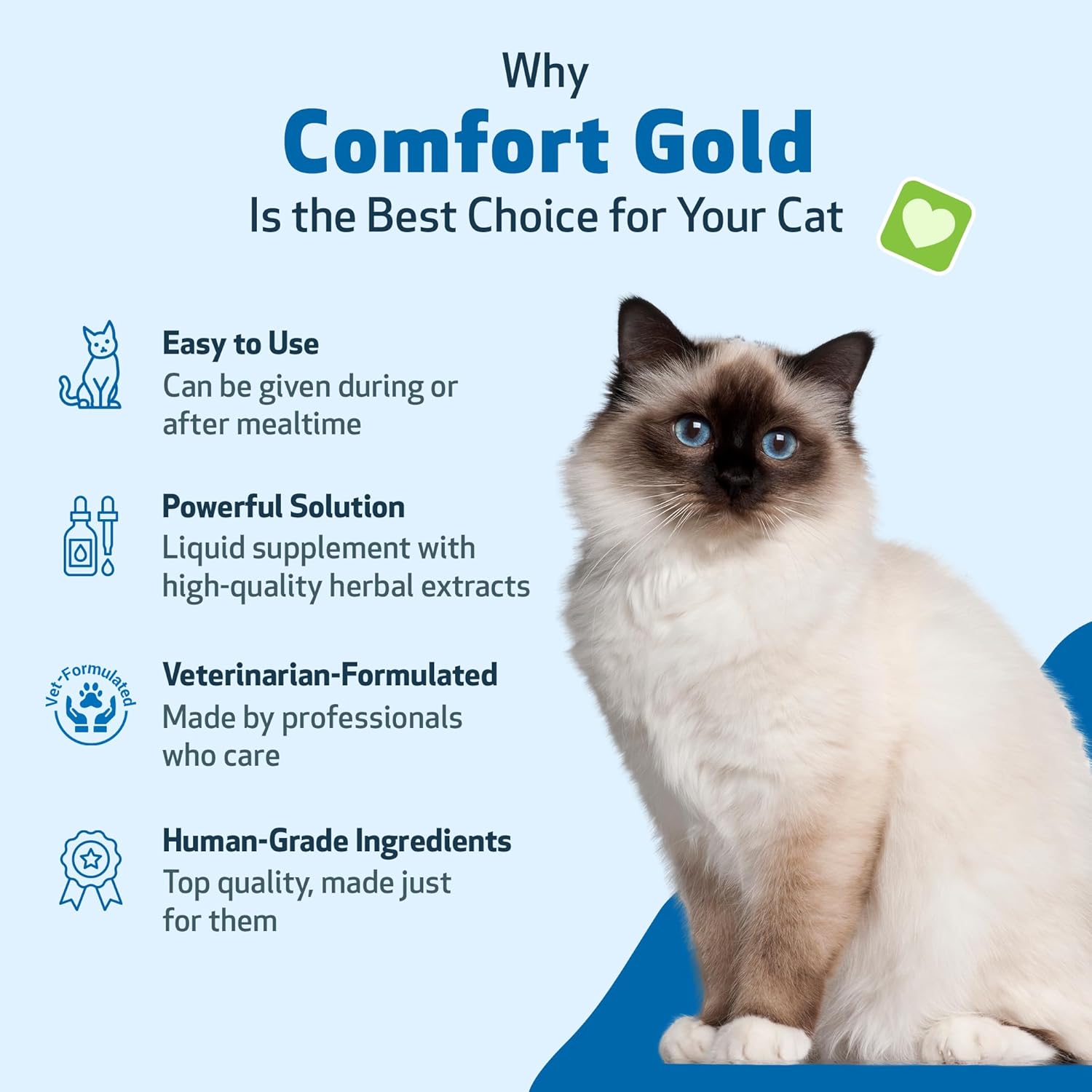 Pet Wellbeing Comfort Gold for Cats - Supports Feline Physical Comfort, Healthy Circulation, Corydalis, Turmeric - Veterinarian-Formulated Herbal Supplement 4 fl oz (118 ml)