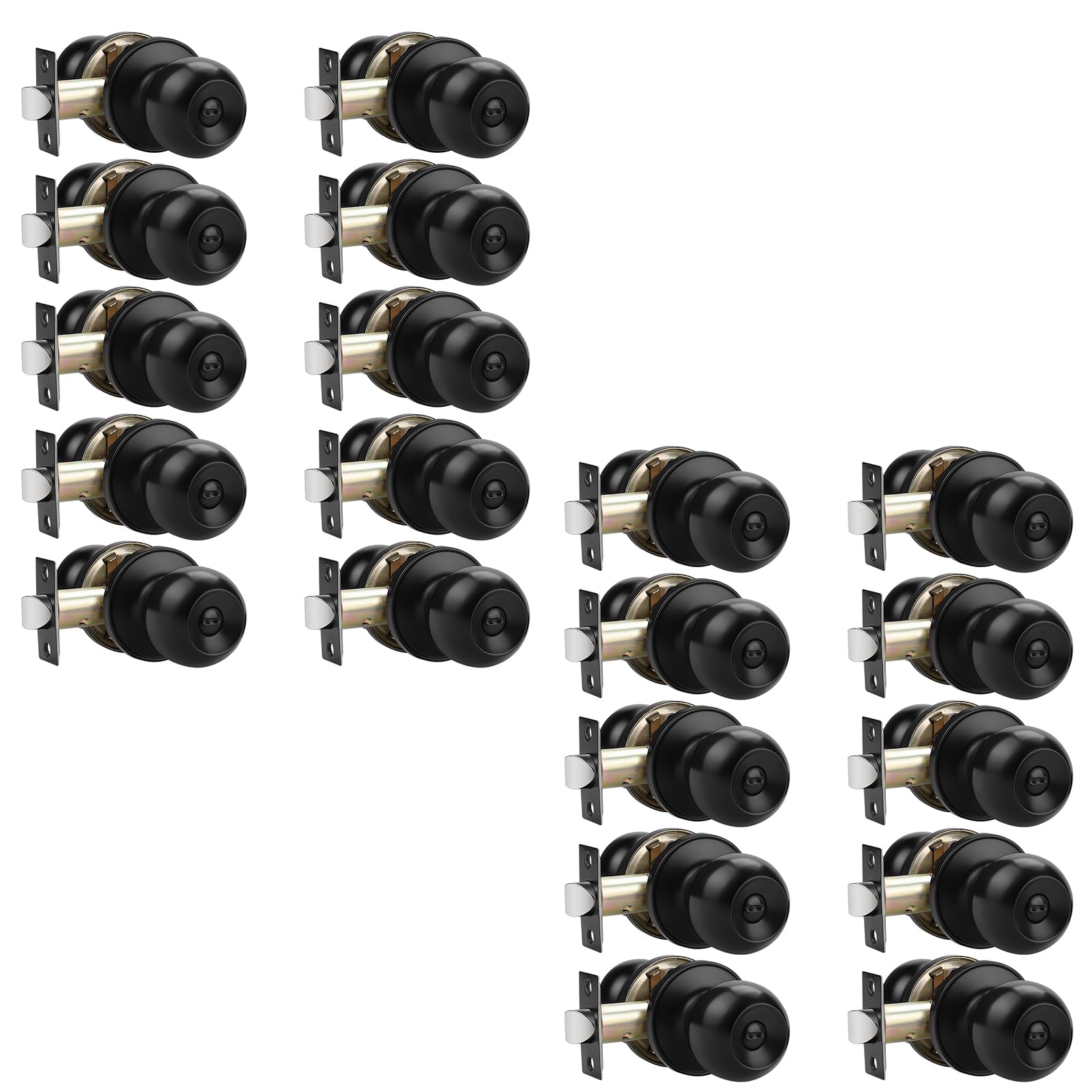 Probrico Satin Nickel Door Knobs - 5 Pack -23
