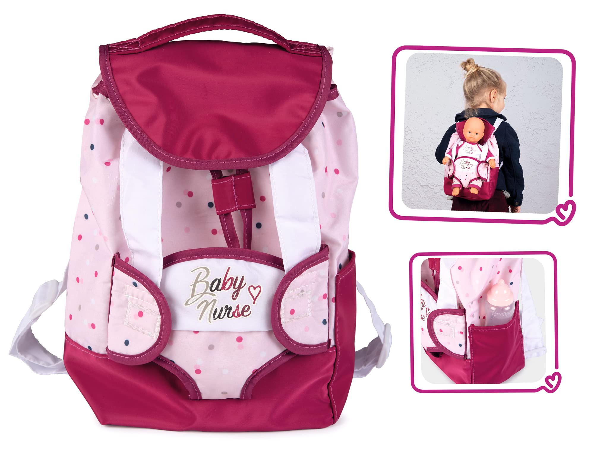 Smoby Jouetprive Baby Nurse Backpack 220364, Multicolored - Image 2