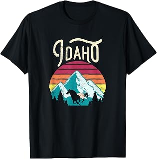Retro Idaho ID Mountains Outdoor Wildlife T-Shirt T-Shirt