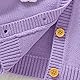 LAWKUL Baby Kleinkind Mädchen Strickjacke Warmer Pullover Florale Langarmsprunger Schichten Strickkleidung 9-12 Monate lila