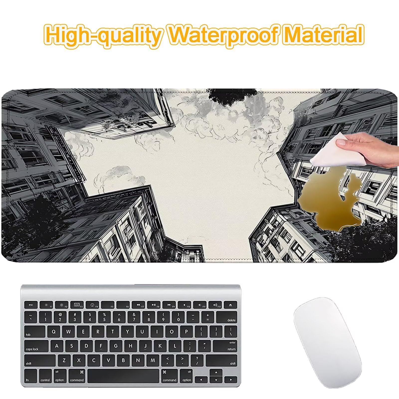 Tappetino Mouse 900x450mm | Superficie Ultra-Liscia, grigio 0-z376