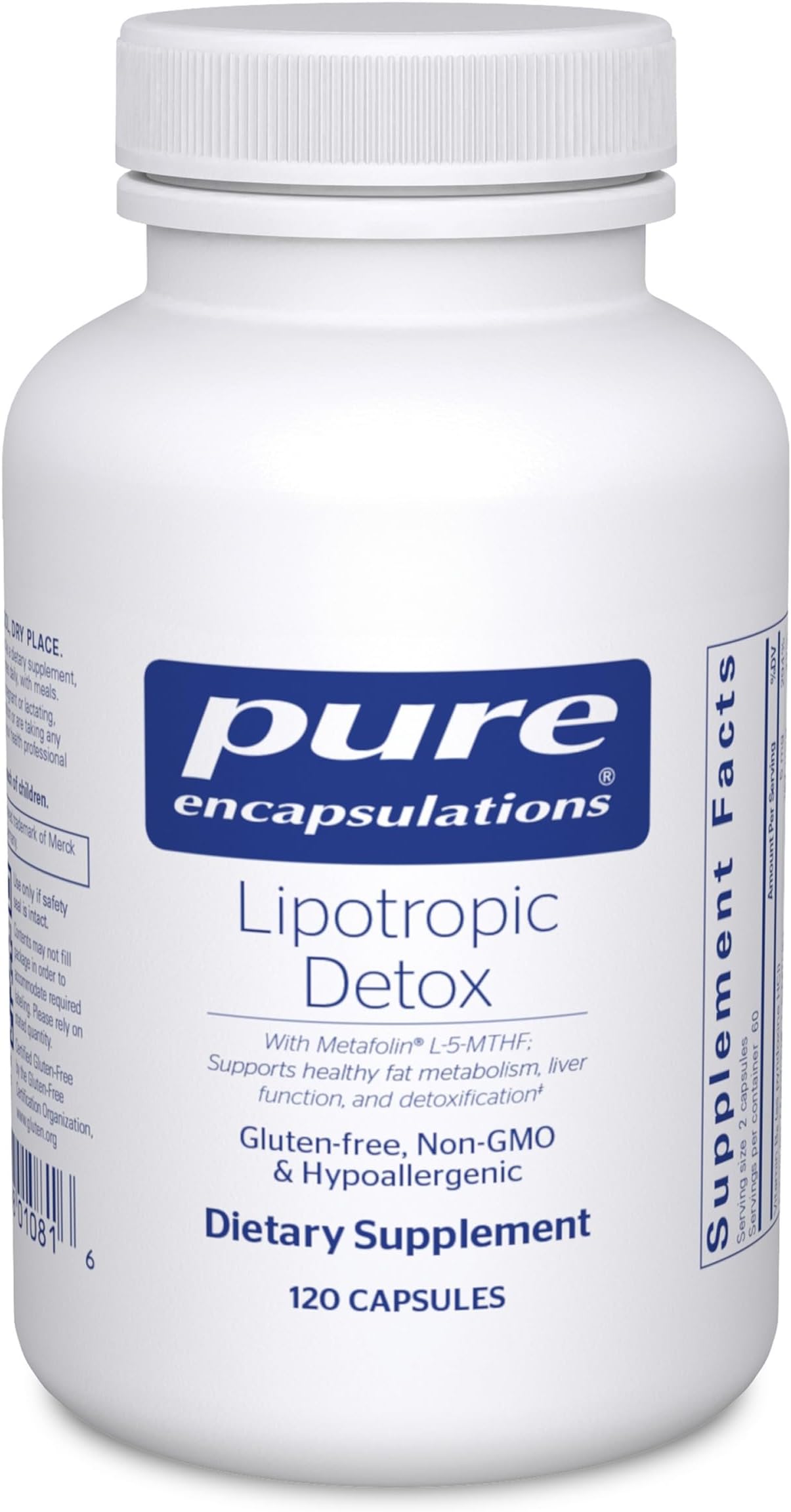Lipotropic Detox | Hypoallergenic Supplement Supports Liver Function and Detoxification | 120 Capsules