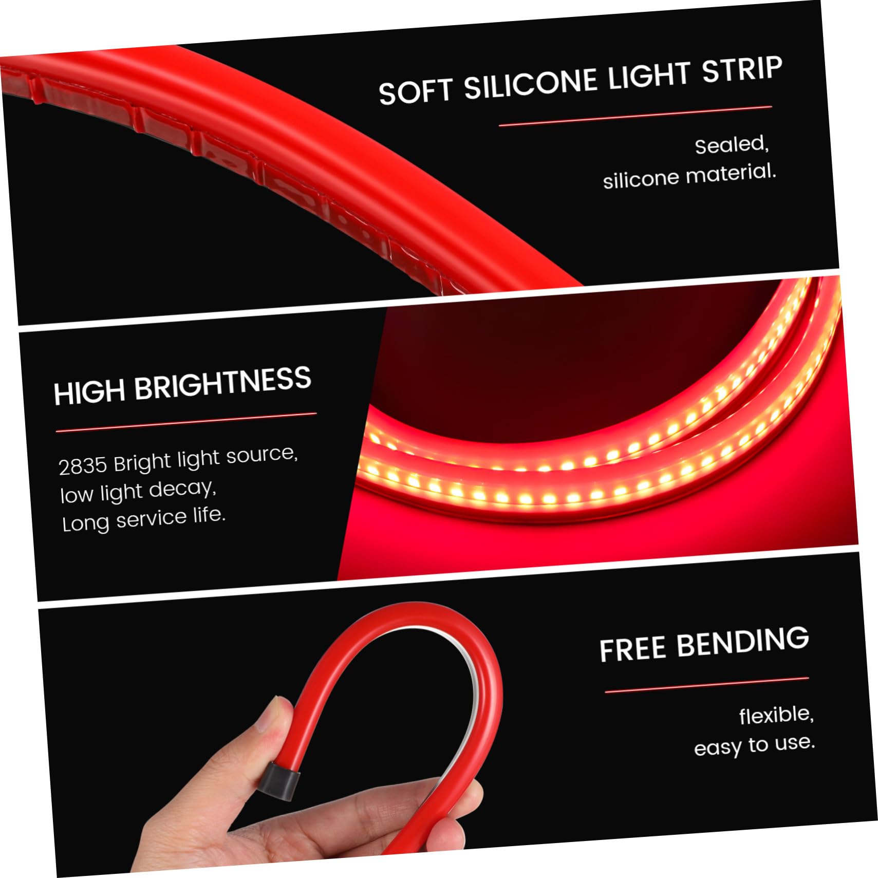 Tira de Luces LED de Señalización para Remolque Ip67 | As y Abs, Alta Luminosidad, Aplicación Sencilla, Uso Exterior y Situaciones de Emergencia