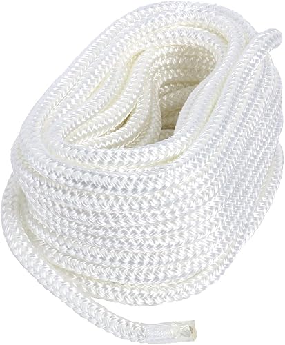 Miniatura 5 de Amarine Made Líneas de muelle, 4 líneas de muelle de barco de 12 pulgada x 25 pies, con ojales de 15 pulgadas, líneas de barco de doble trenzado de