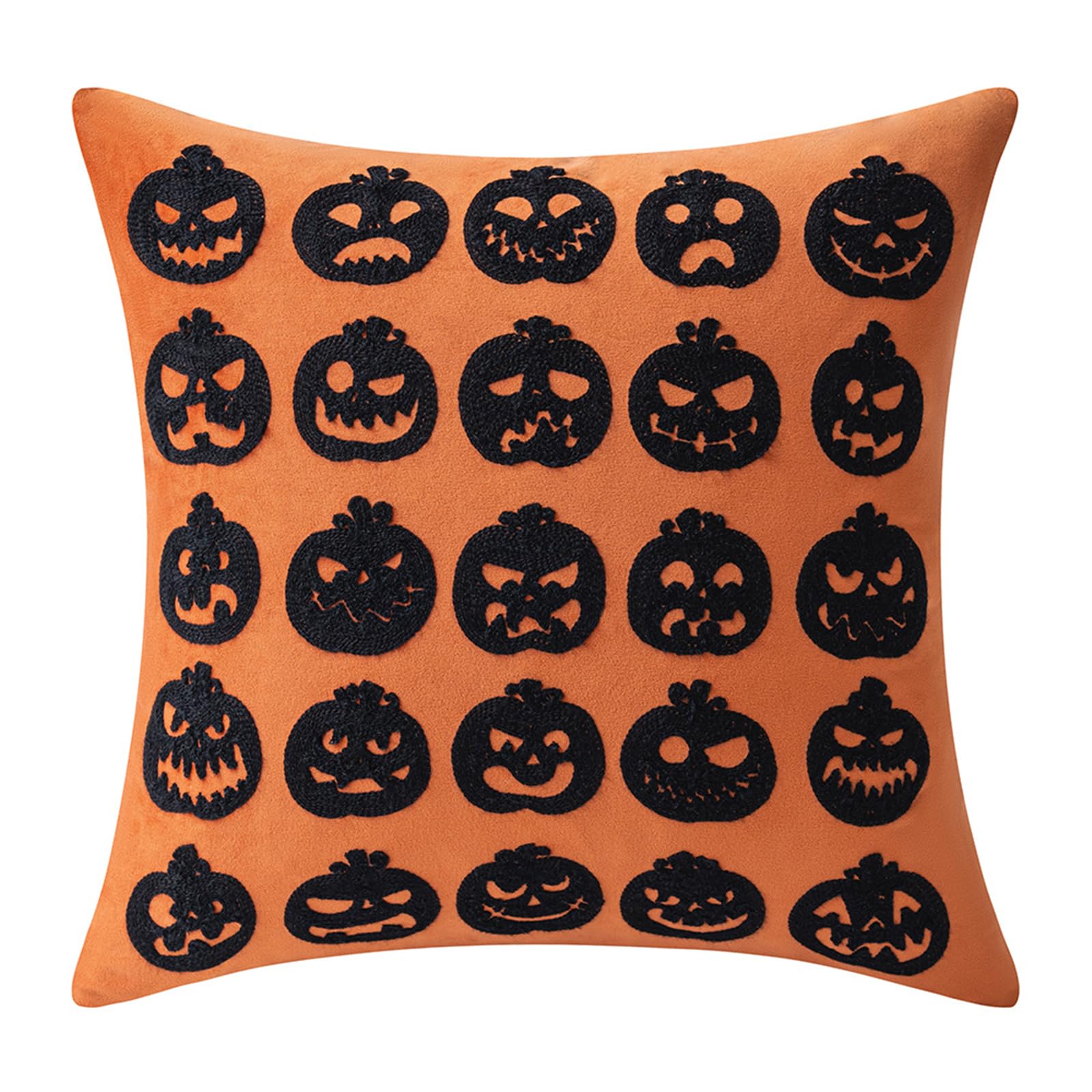 Tsophreniq Halloweens Decorative Pillowcase Embroidery Designs Polyester Materials Easy Maintenance Pillow Cover for Sofa